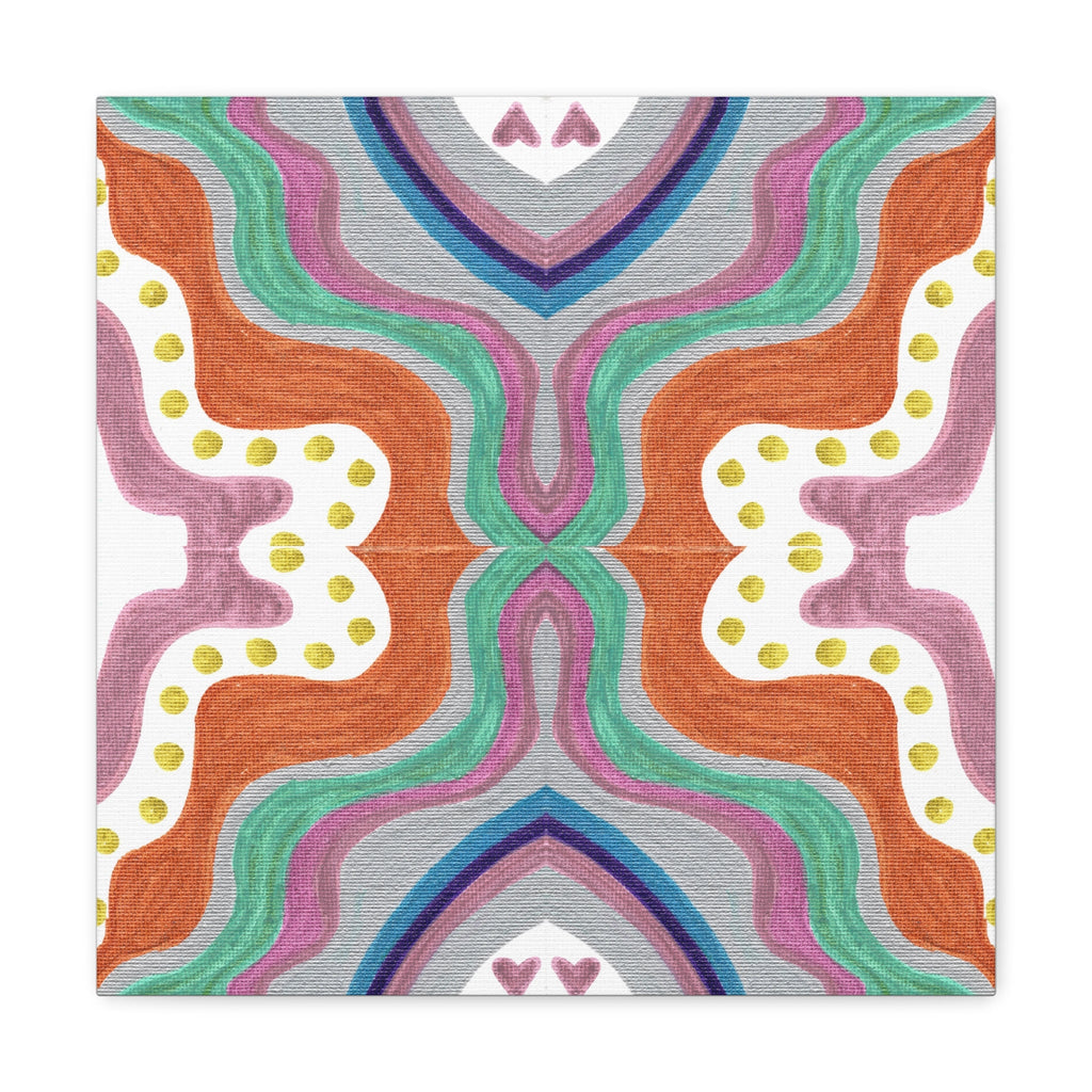 Love Frequency 2 Variation 2 Mosaic Caden Caraco Canvas Gallery Wrap