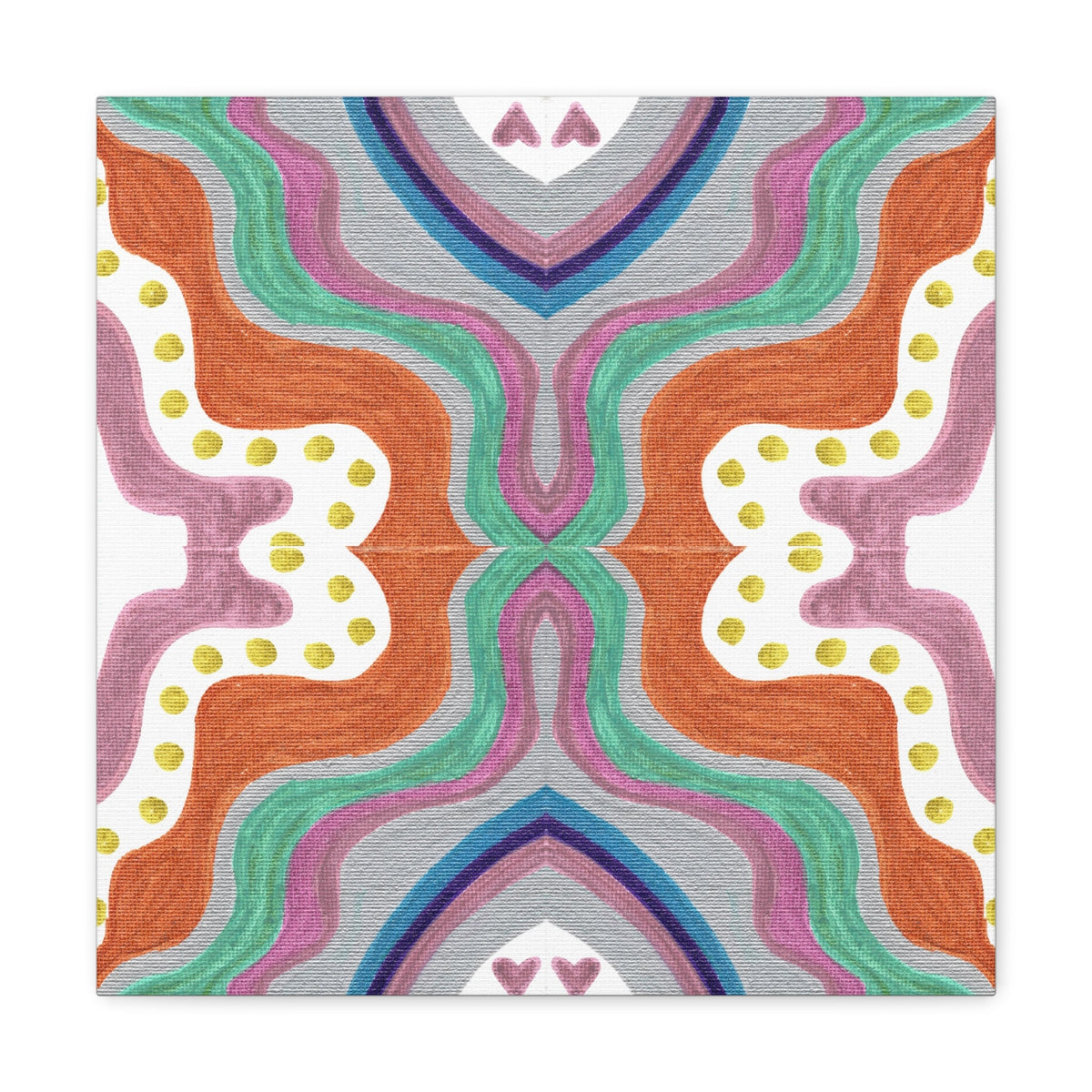 Love Frequency 2 Variation 2 Mosaic Caden Caraco Canvas Gallery Wrap