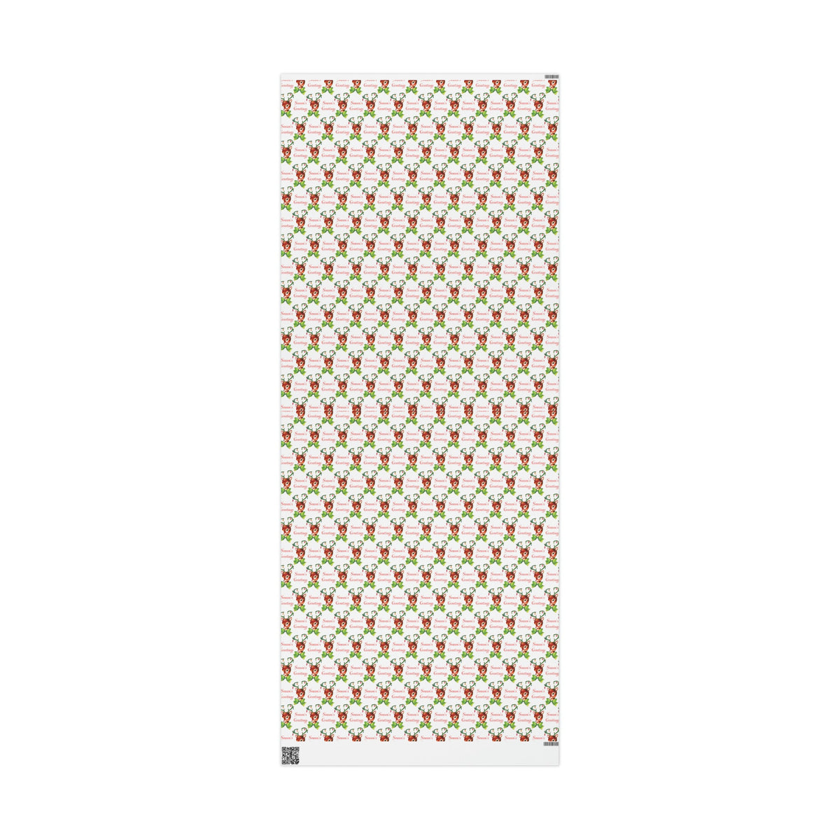 Season's Greetings Reindeer Mid Century Retro Christmas Print Holiday Gift Wrap Paper - Glossy Or Matte