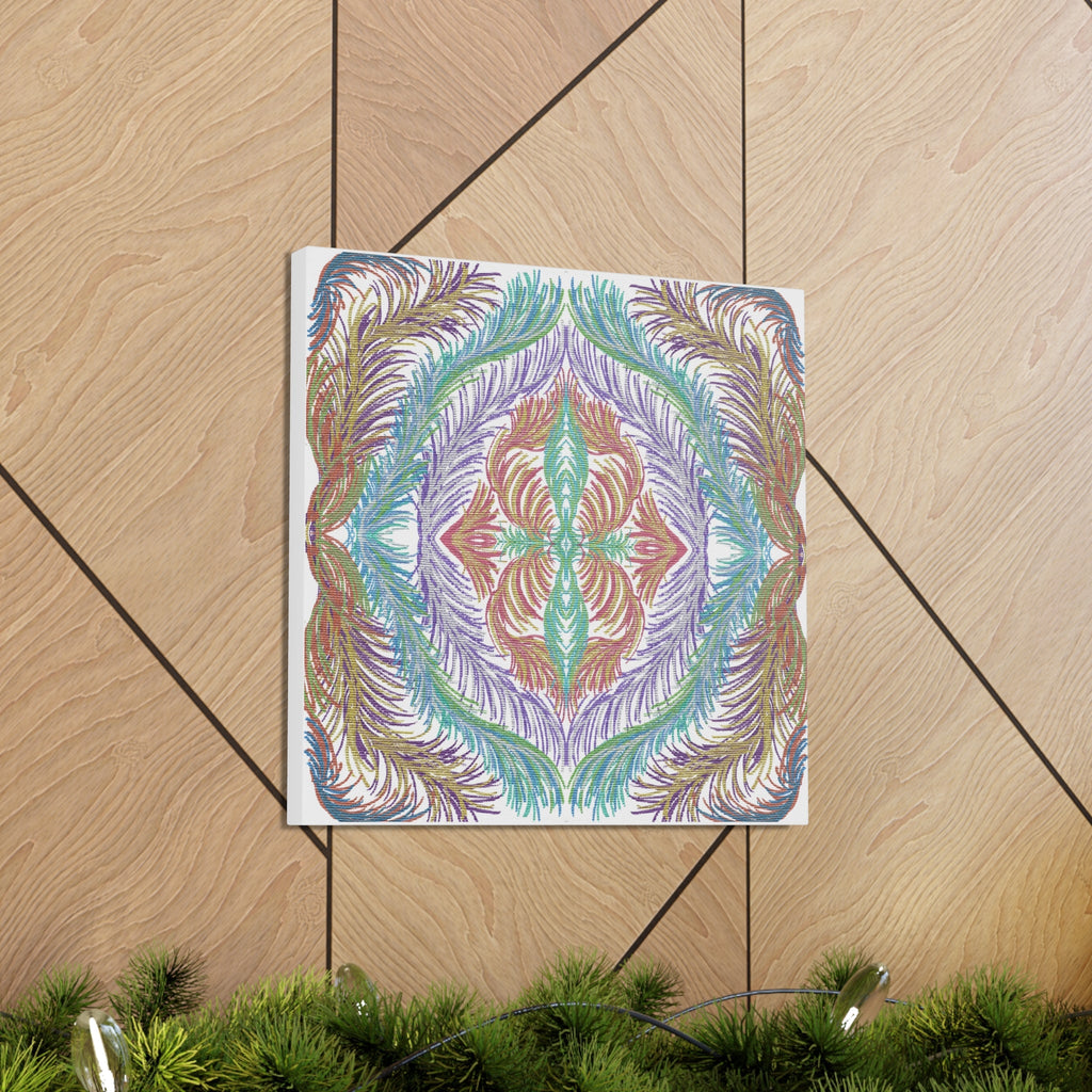 Space Feathers Variation 3 Caden Caraco Canvas Gallery Wrap