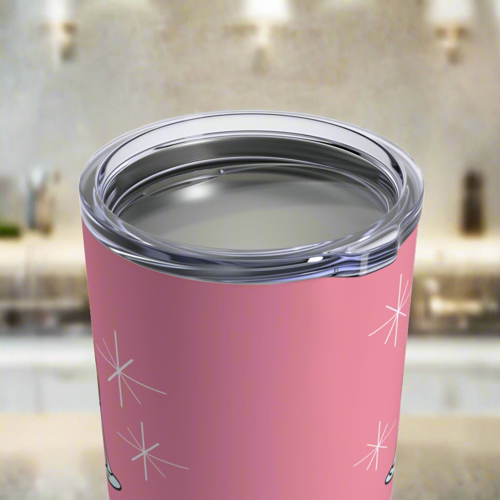 Cheers Pink Tumbler 10oz Stainless Steel Champagne Flutes Atomic Style