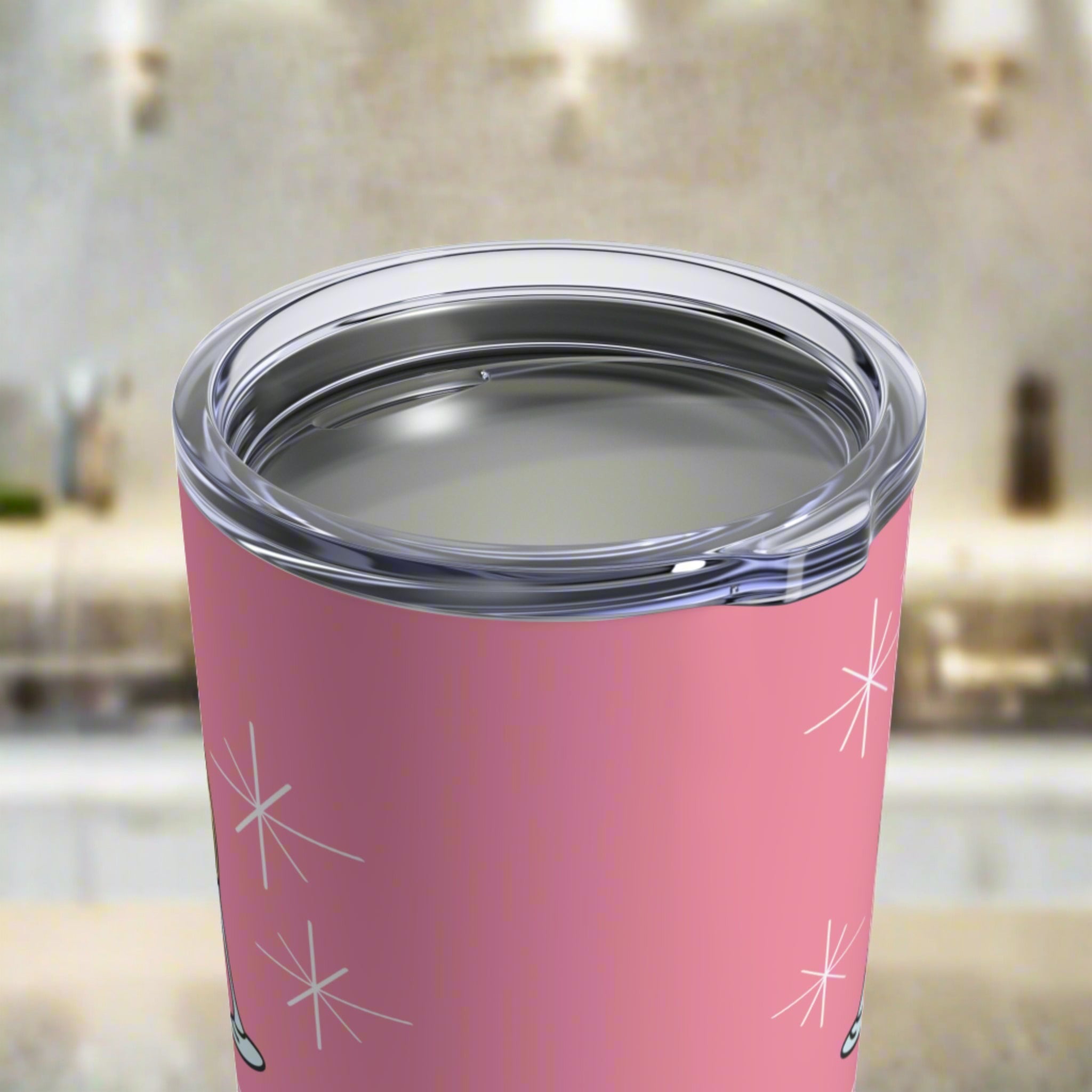 Cheers Pink Tumbler 10oz Stainless Steel Champagne Flutes Atomic Style