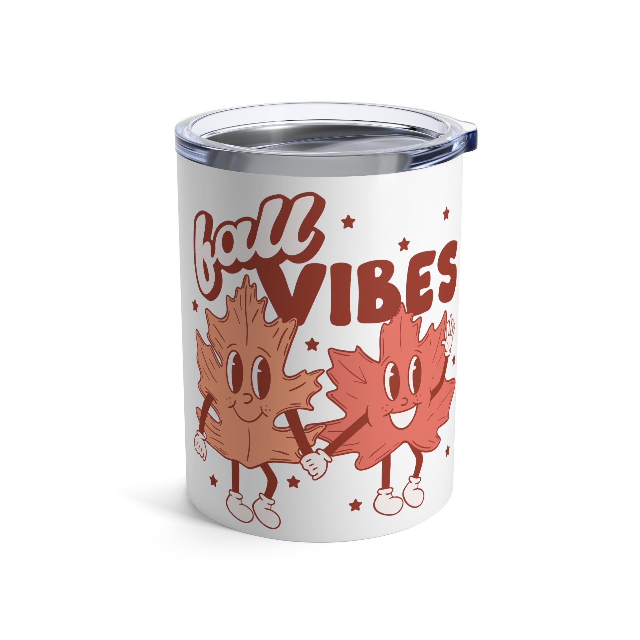 Fall Vibes Leaf Friends Fall Autumn Retro Style Stainless Steel Tumbler 10oz