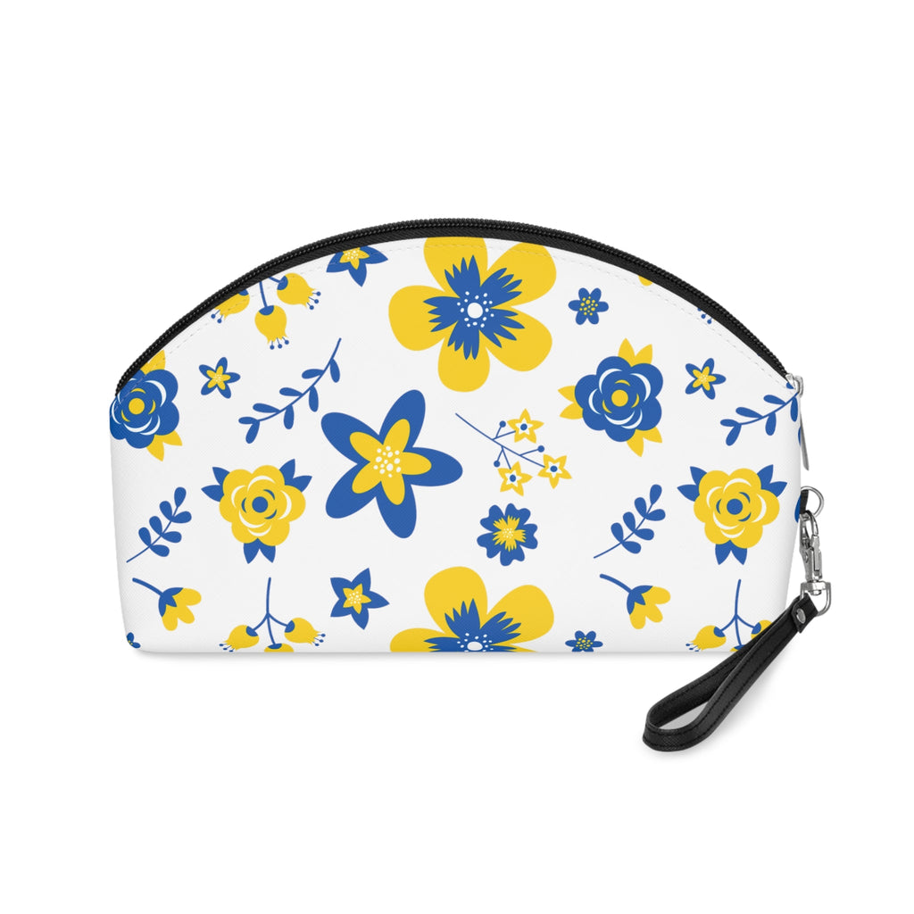 Ukrainian Country Flowers Travel Cosmetic Makeup Bag