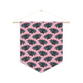 Cute Pink Bat Halloween Decor Print Wall Hanging Banner Flag