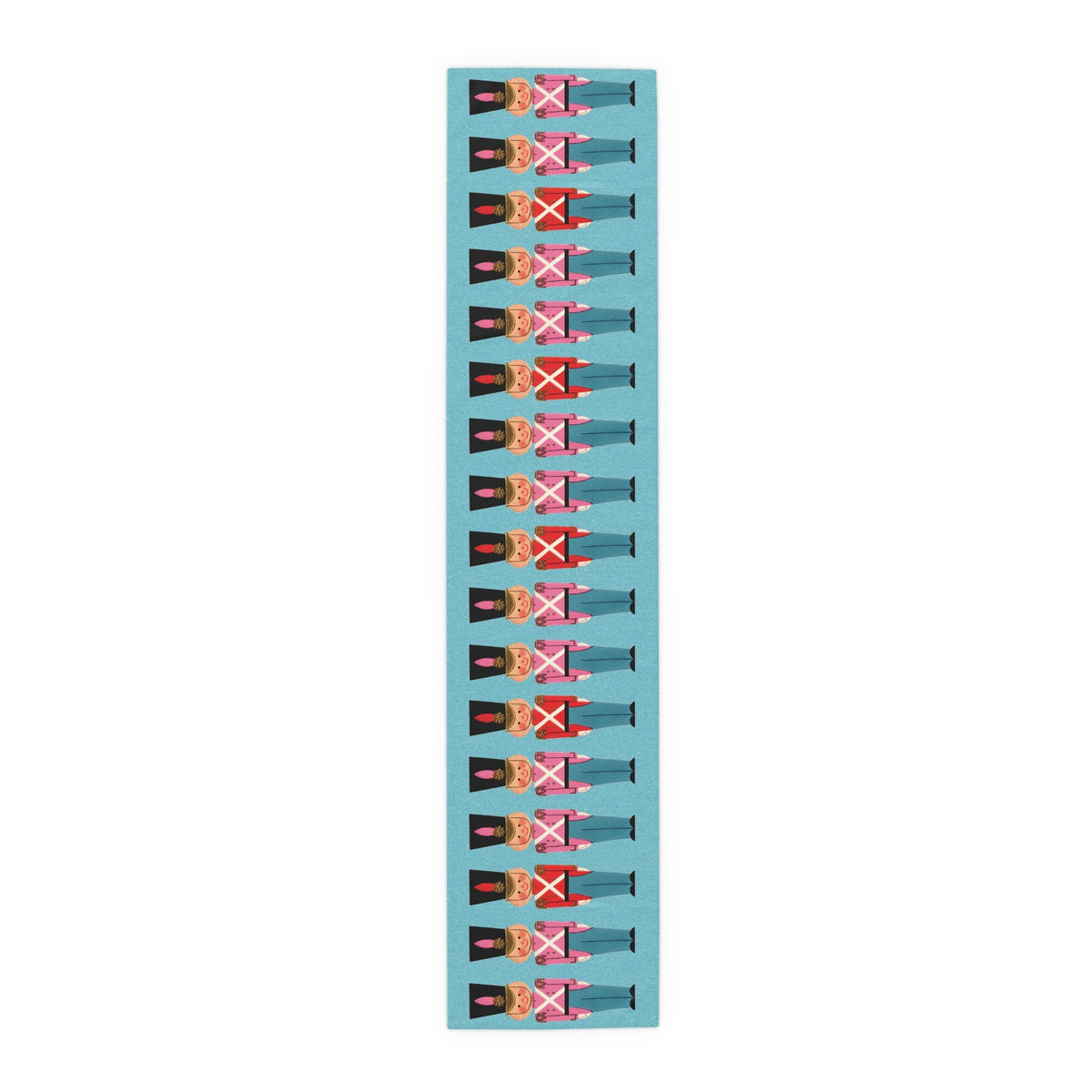 Christmas Toy Soldiers Blue Midcentury Retro Polyester Table Runner