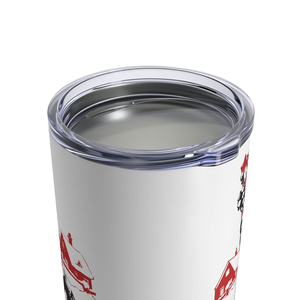 Lady With Black Scottie Mid Century Retro Christmas Print Stainless Steel Tumbler 10oz