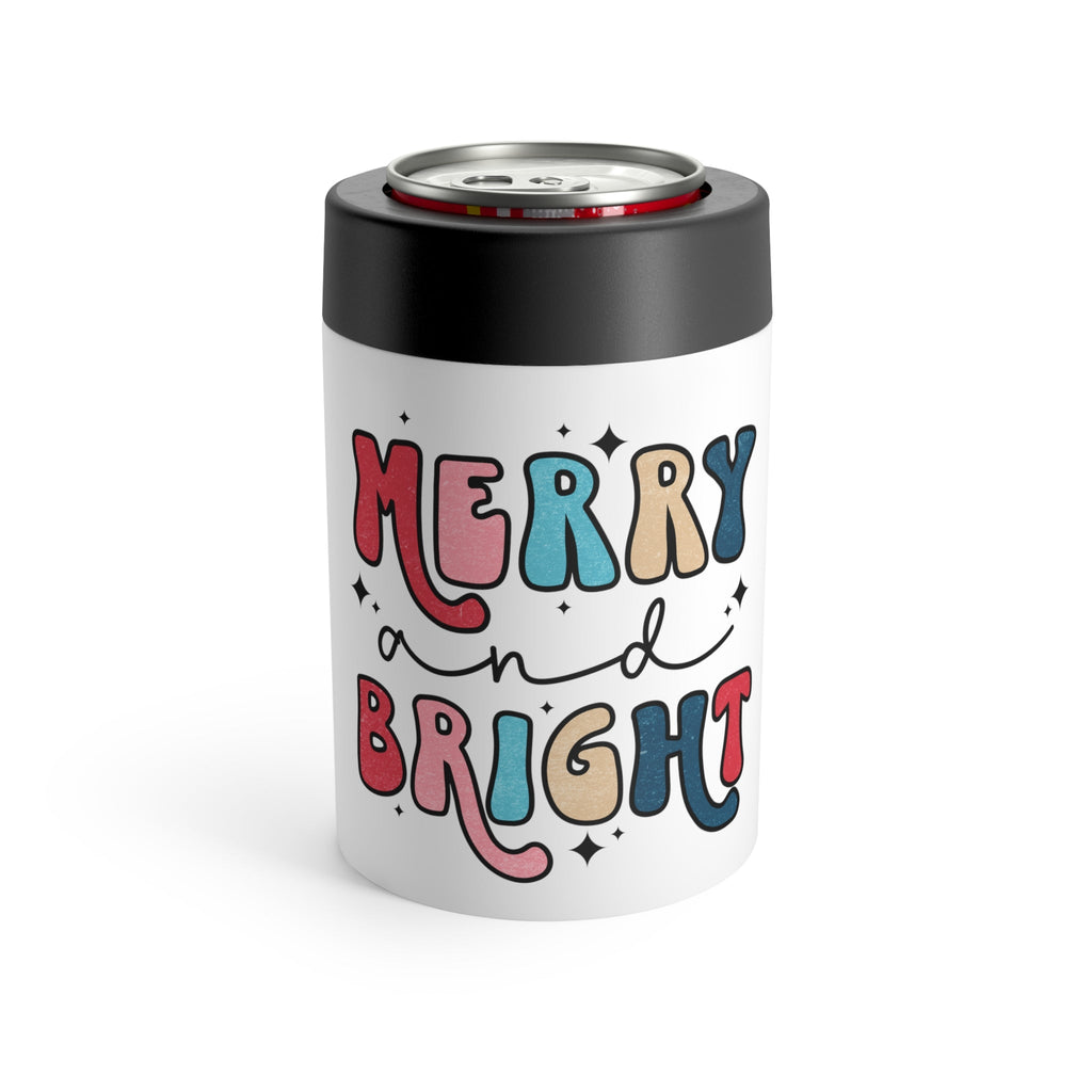 Merry And Bright Christmas Stainless Steel Can Holder