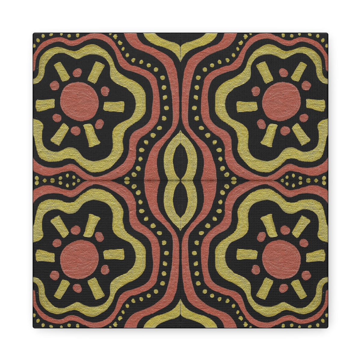 Gold Suns Mosaic Caden Caraco Canvas Gallery Wrap