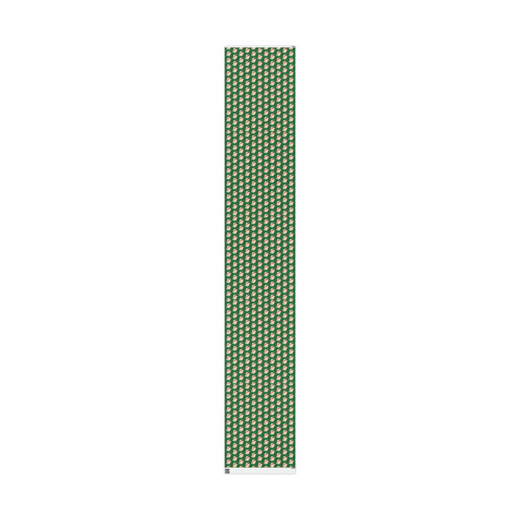 Santa With Candy Cane Mid Century Retro Christmas Print Holiday Gift Wrap Paper - Glossy Or Matte