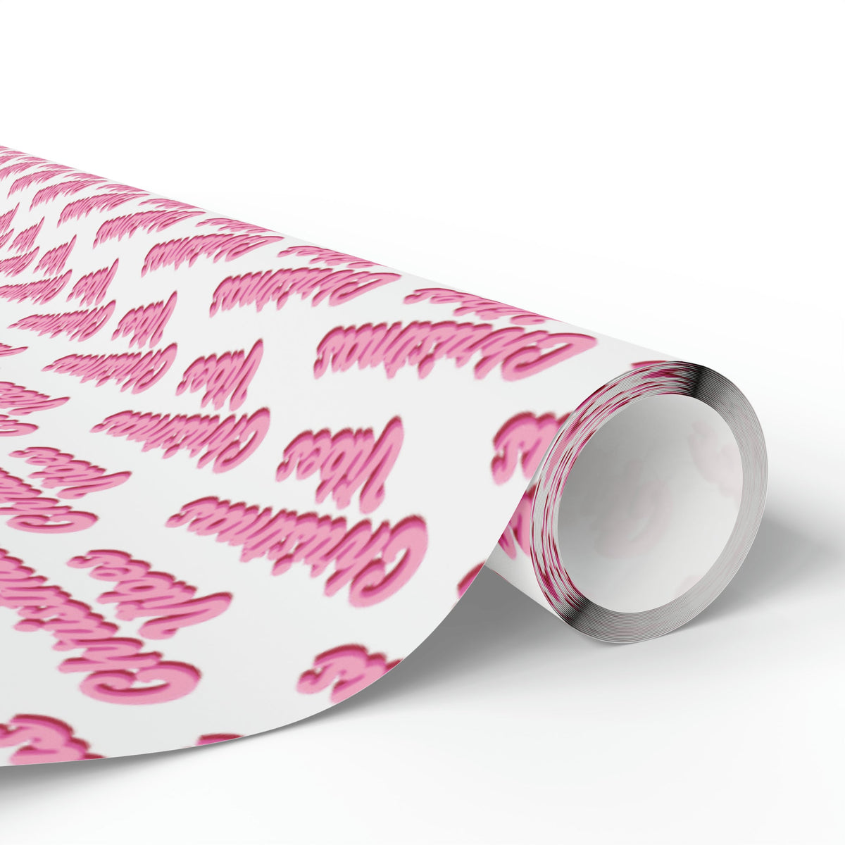 Pink Christmas Vibes Retro Style Christmas Holiday Gift Wrap Paper - Glossy Or Matte