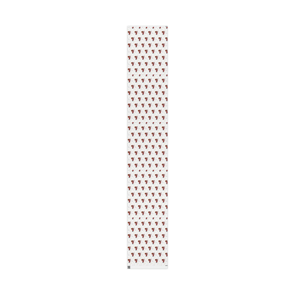 Merry Christmas Diverse Black Santa Gold Stars Retro Holiday Gift Wrap Paper - Glossy Or Matte
