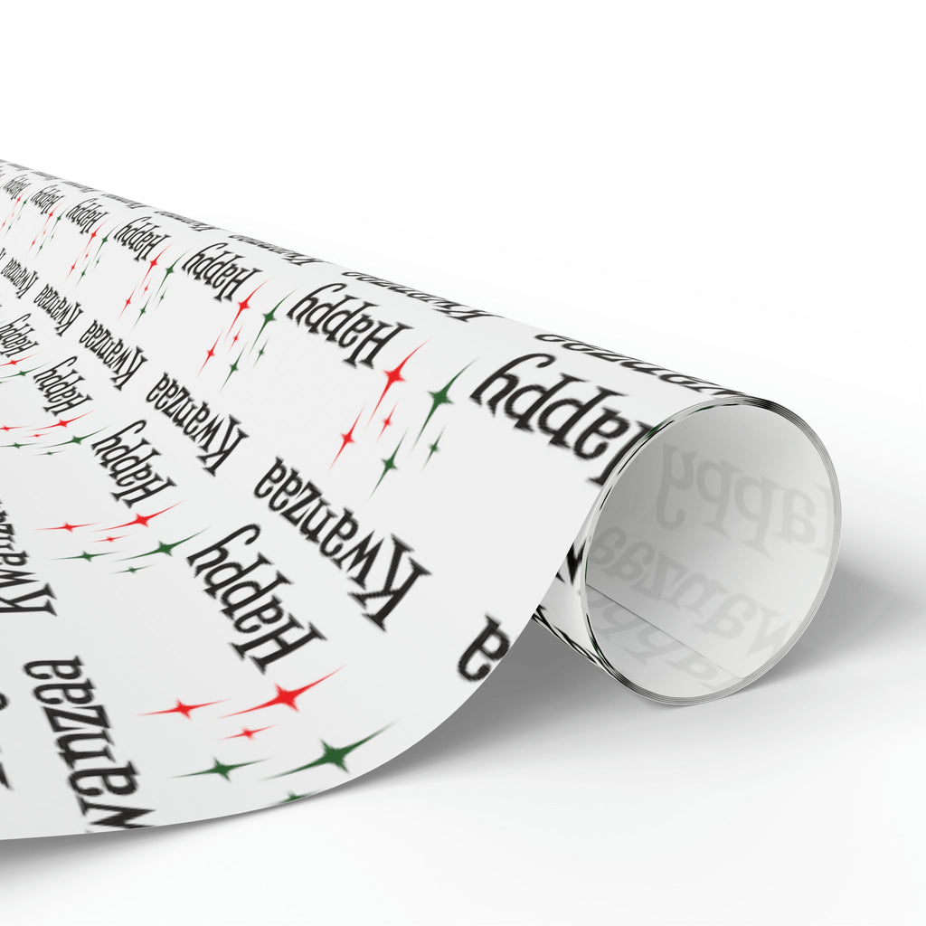 Happy Kwanzaa Starburst Atomic Retro Style Holiday Gift Wrap Paper - Glossy Or Matte