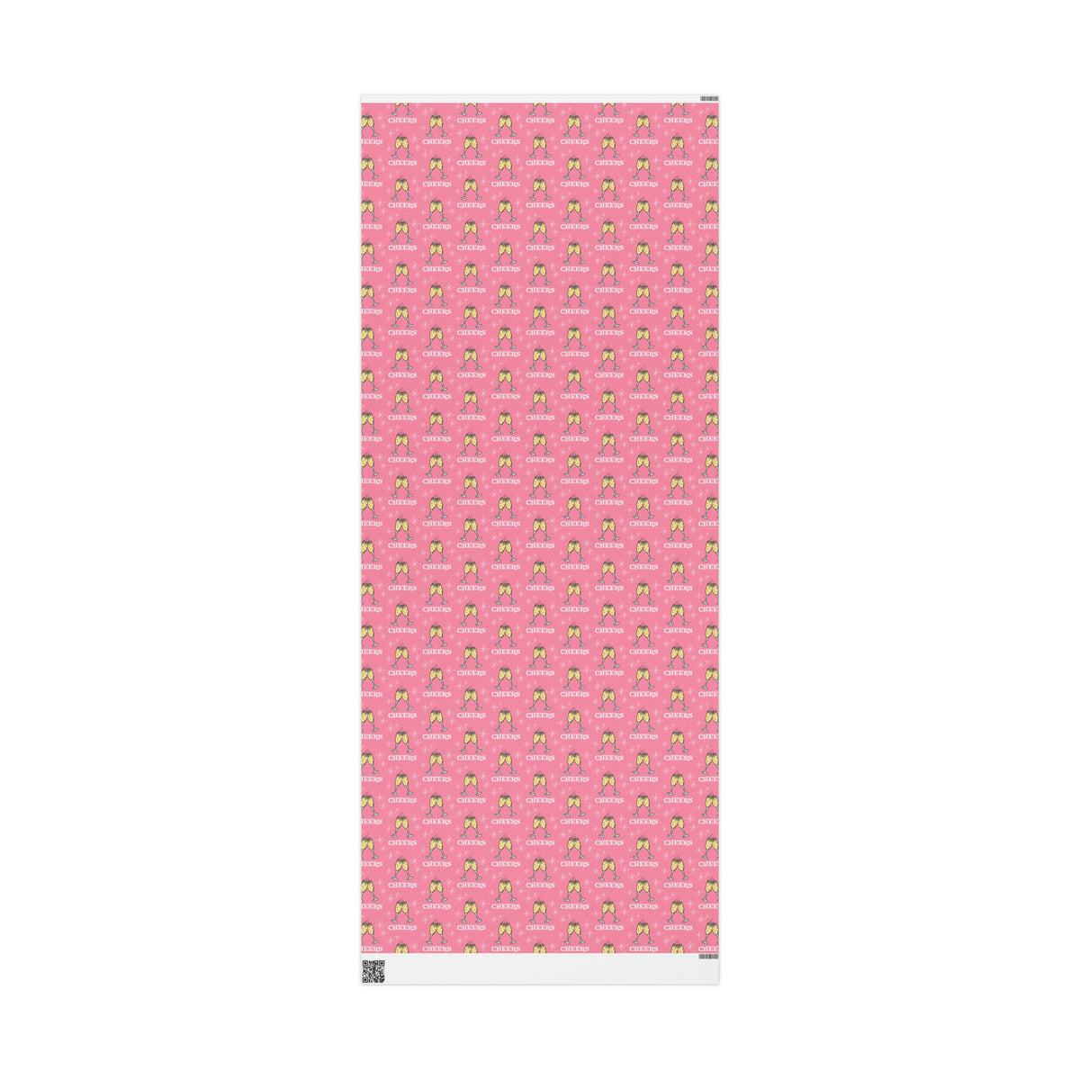 Cheers Champagne Pink Atomic Retro Style Congratulations Gift Wrap Paper - Glossy Or Matte