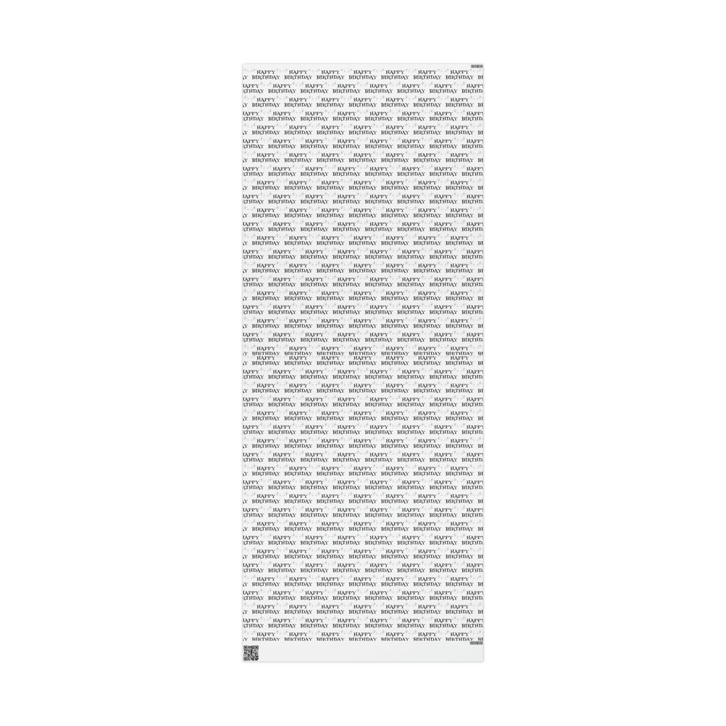 Happy Birthday Stars Atomic Mid Century Retro Style Holiday Gift Wrap Paper - Glossy Or Matte