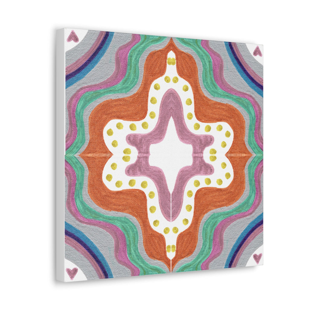 Love Frequency 2 Mosaic Caden Caraco Canvas Gallery Wrap