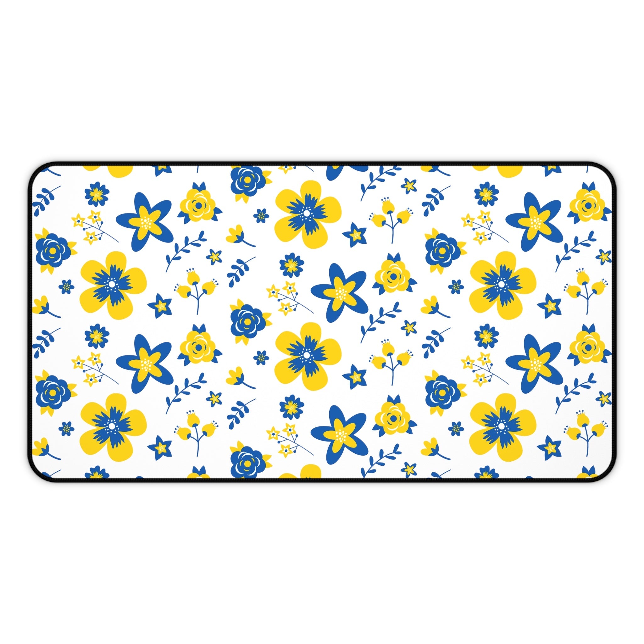 Ukranian Country Flowers Floral Desk Mat - 3 size options