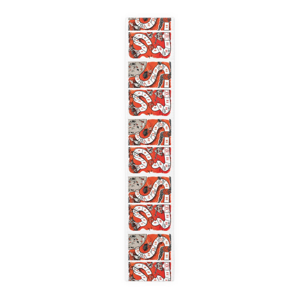 Halloween Board Game Retro Halloween Print Fall Autumn Decor Cotton Poly Table Runner
