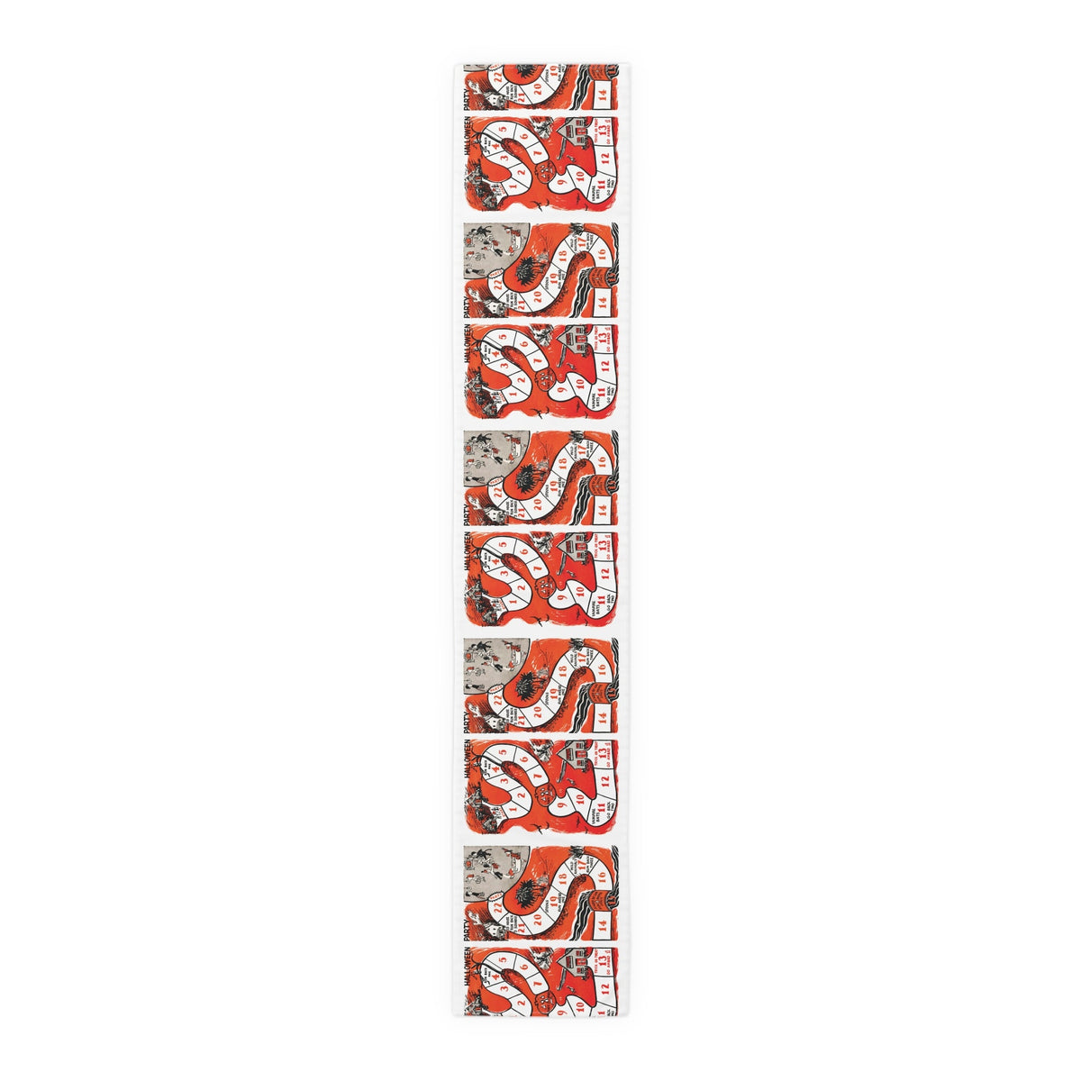 Halloween Board Game Retro Halloween Print Fall Autumn Decor Cotton Poly Table Runner