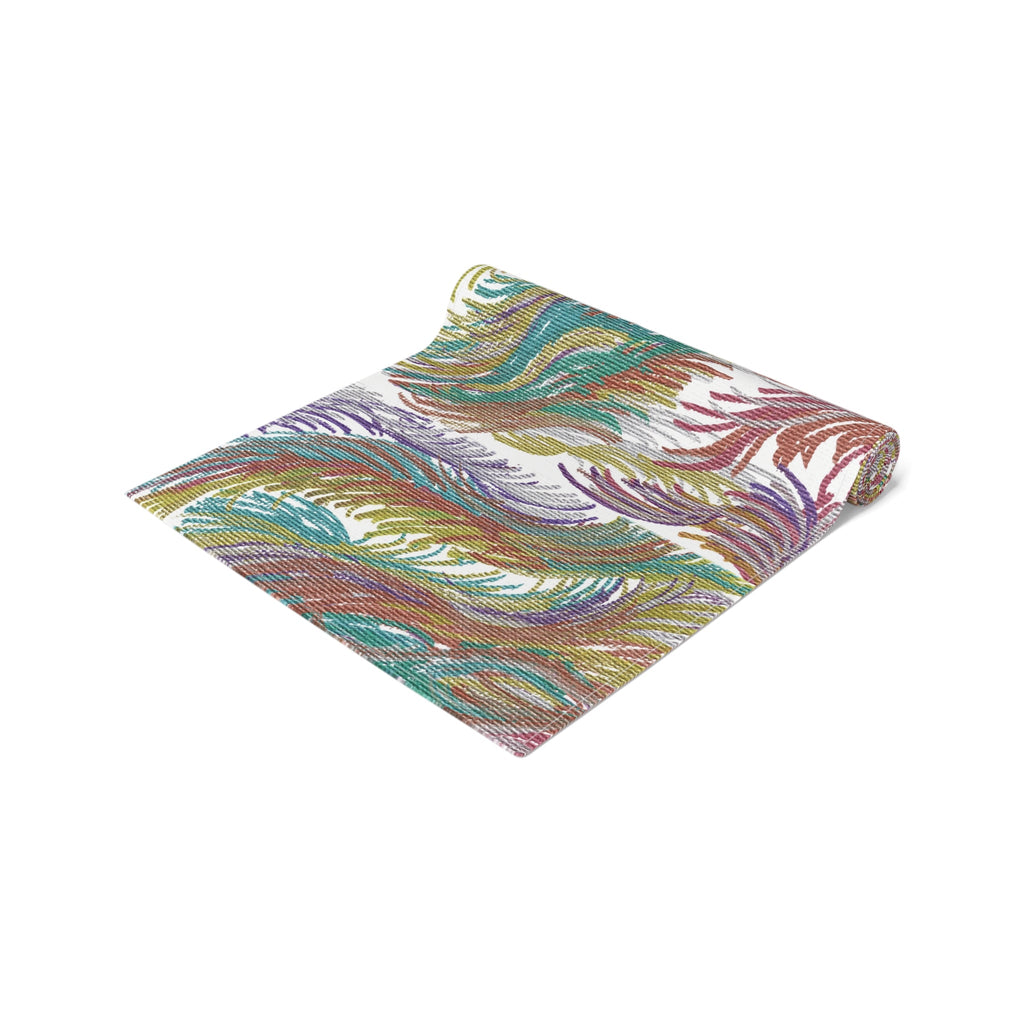 Space Feathers Caden Caraco Modern Art Decor Cotton Poly Table Runner