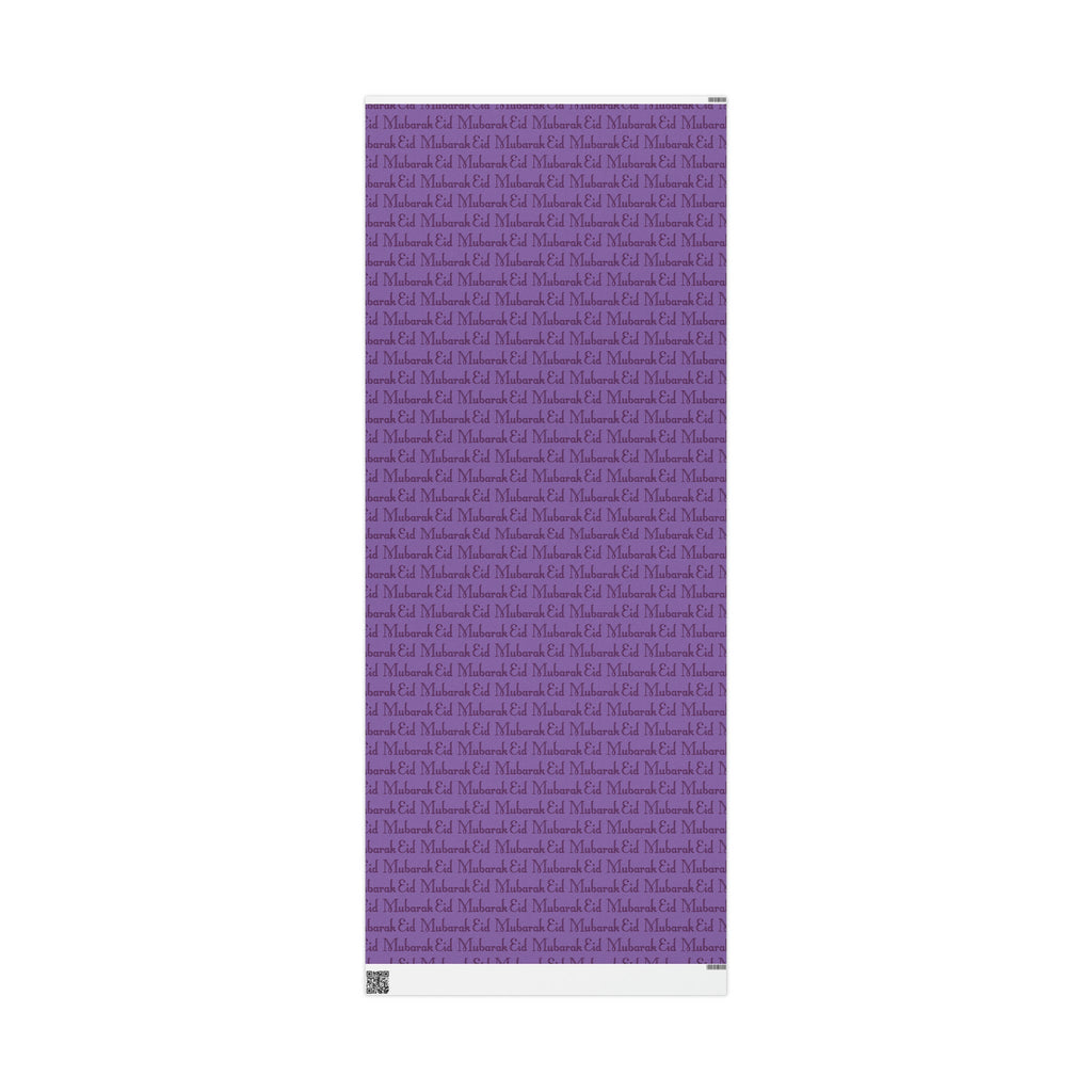 Eid Mubarak Purple Holiday Gift Wrap Paper - Glossy Or Matte