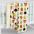 Cute Retro Animals Mid Century Retro Print Sherpa Fleece Blanket