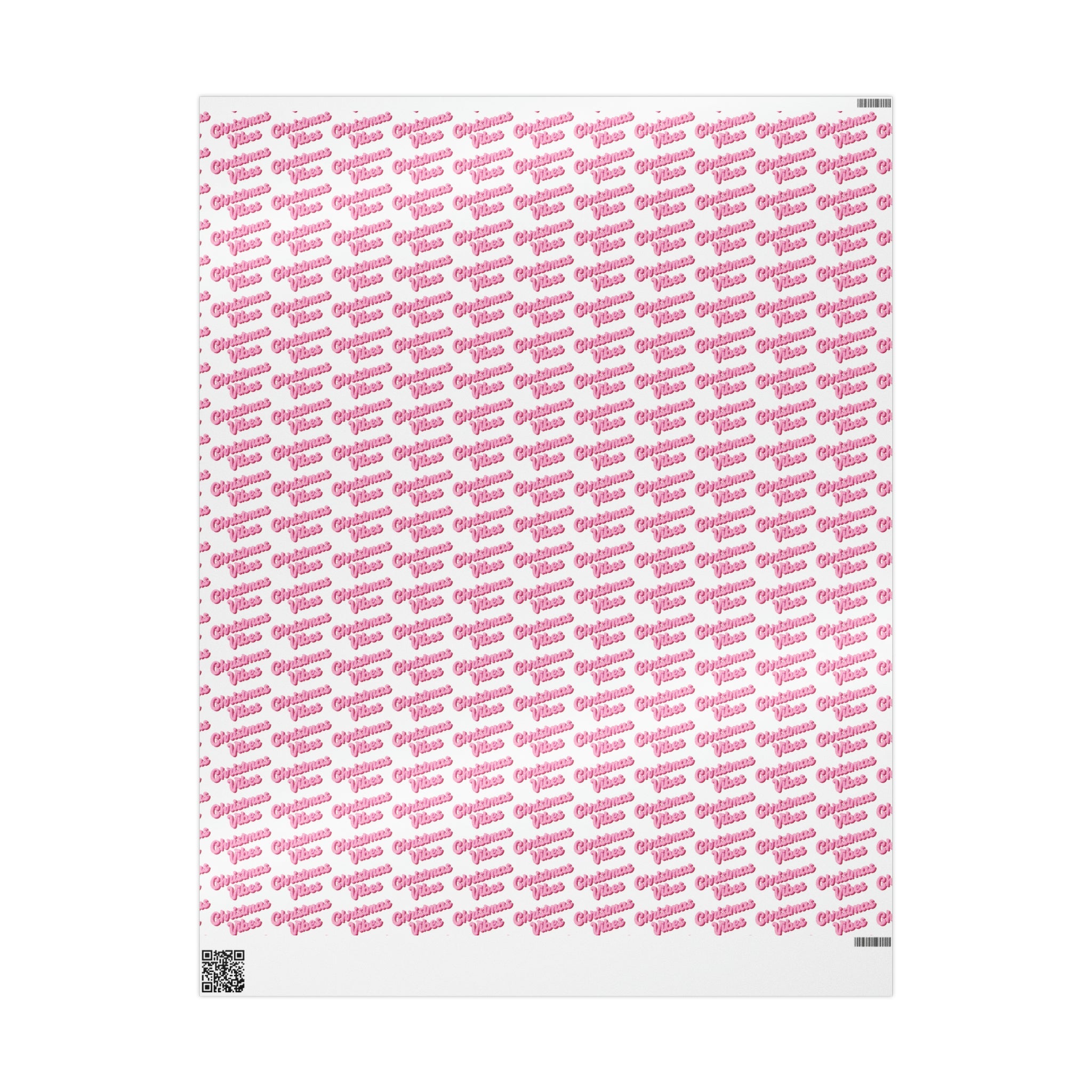 Pink Christmas Vibes Retro Style Christmas Holiday Gift Wrap Paper - Glossy Or Matte