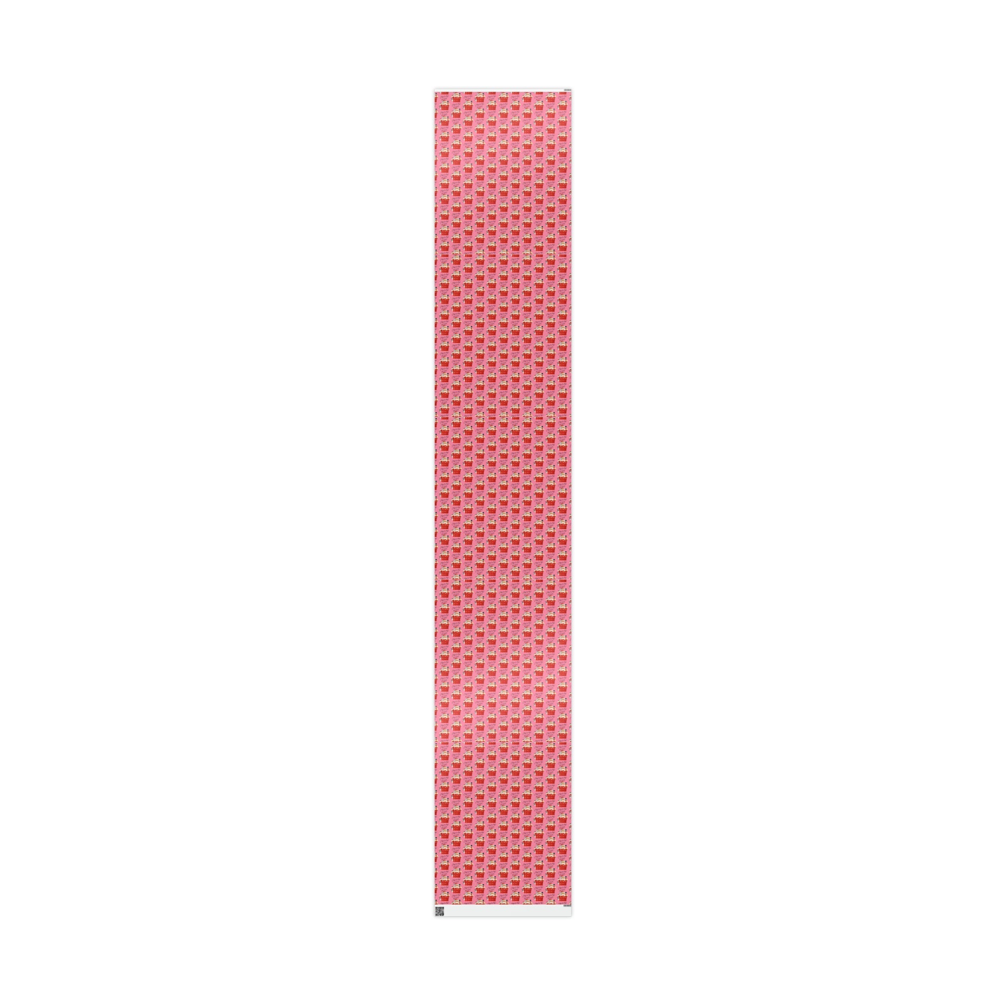 Christmas Wishes Santa In Chimney Pink Mid Century Retro Christmas Style Holiday Gift Wrap Paper - Glossy Or Matte