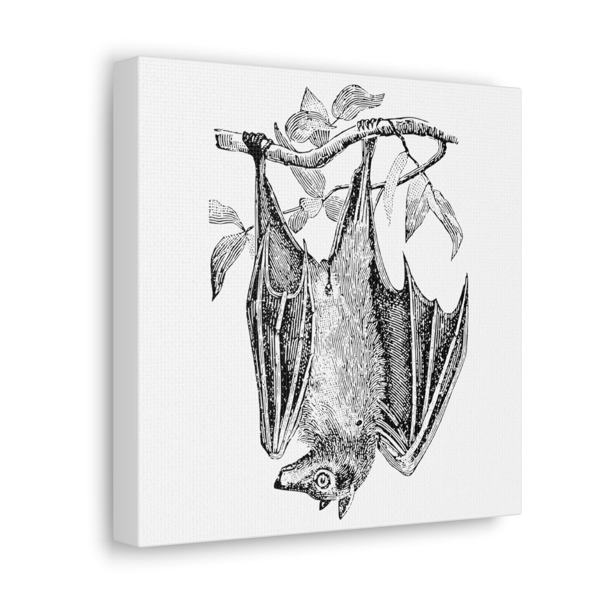Retro Bat Halloween Print Canvas Gallery Wrap