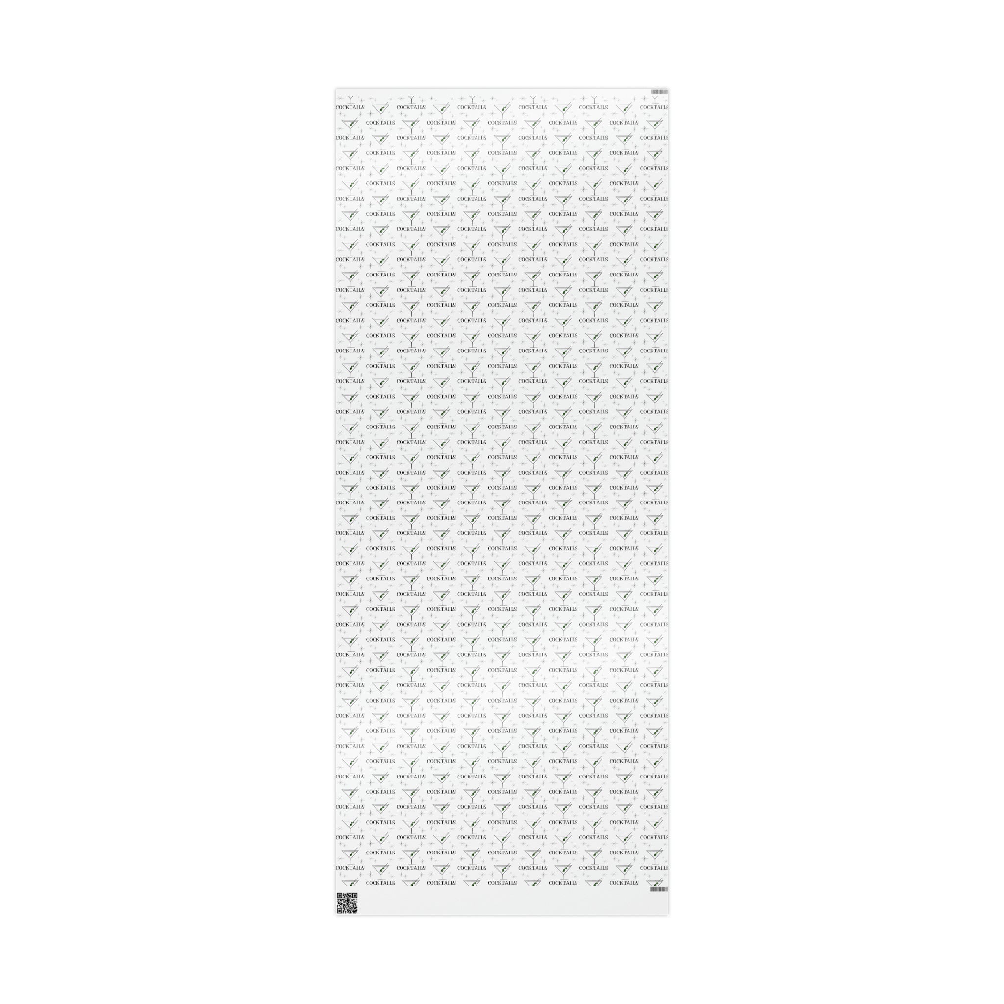 Martini Cocktails Stars Atomic Mid Century Retro Print Holiday Gift Wrap Paper - Glossy Or Matte