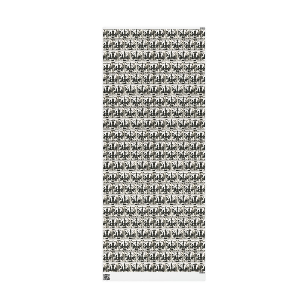 Greetings From Cape Cod Vintage Retro Christmas Print Holiday Gift Wrap Paper - Glossy Or Matte