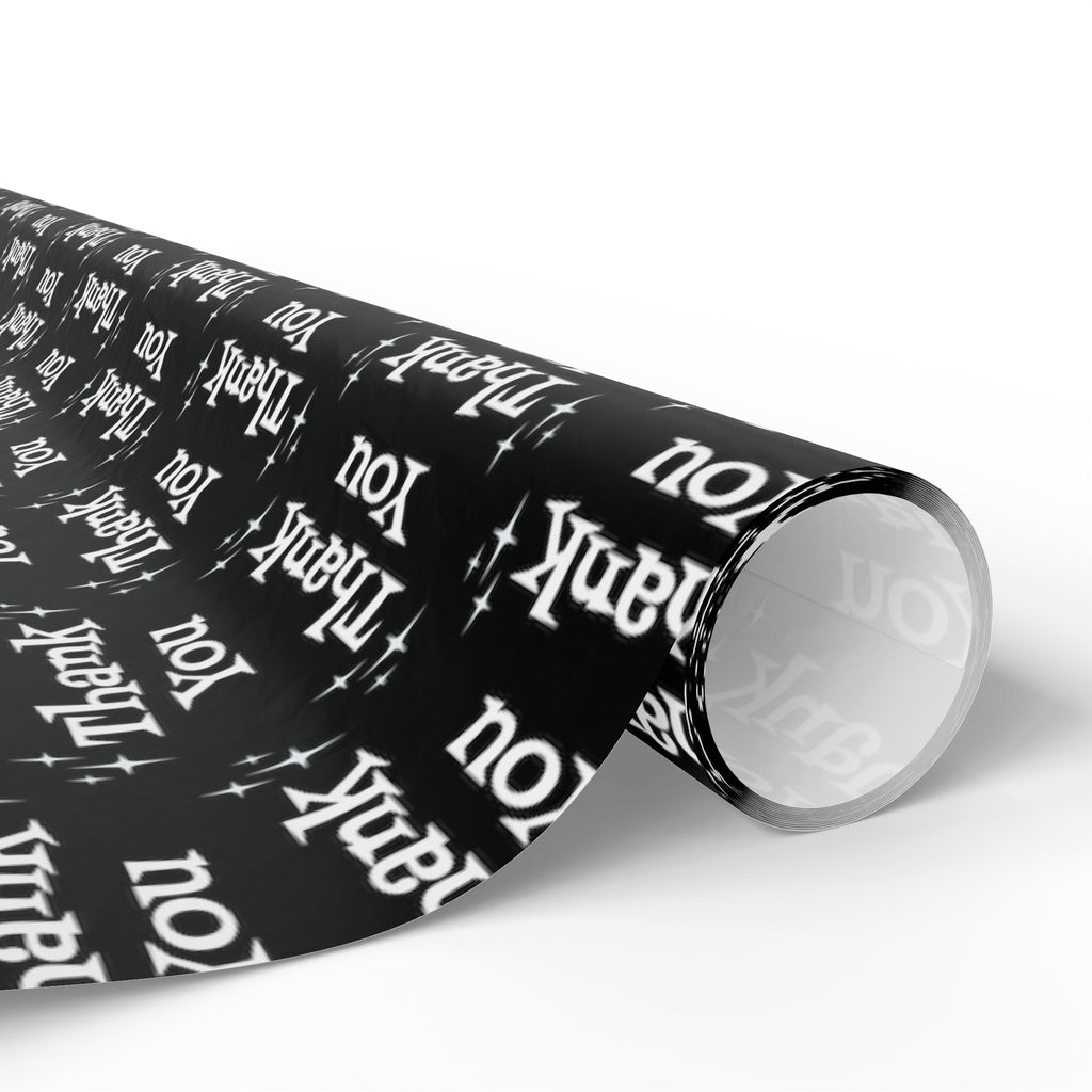 Thank You Starburst Atomic Retro Style Gift Wrap Paper - Glossy Or Matte