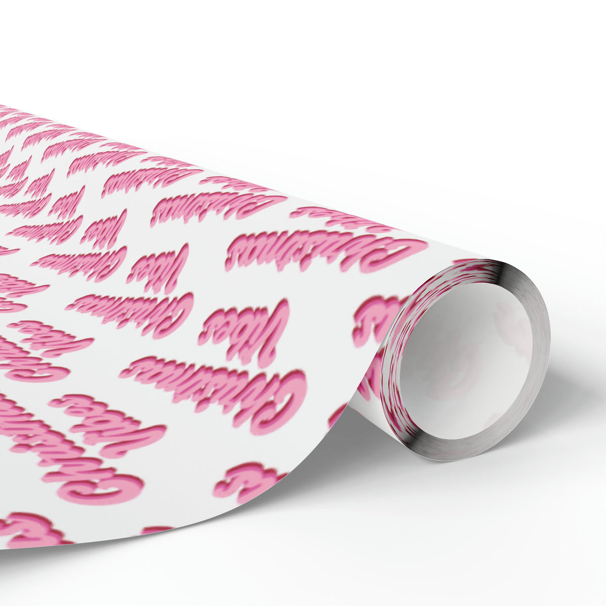Pink Christmas Vibes Retro Style Christmas Holiday Gift Wrap Paper - Glossy Or Matte