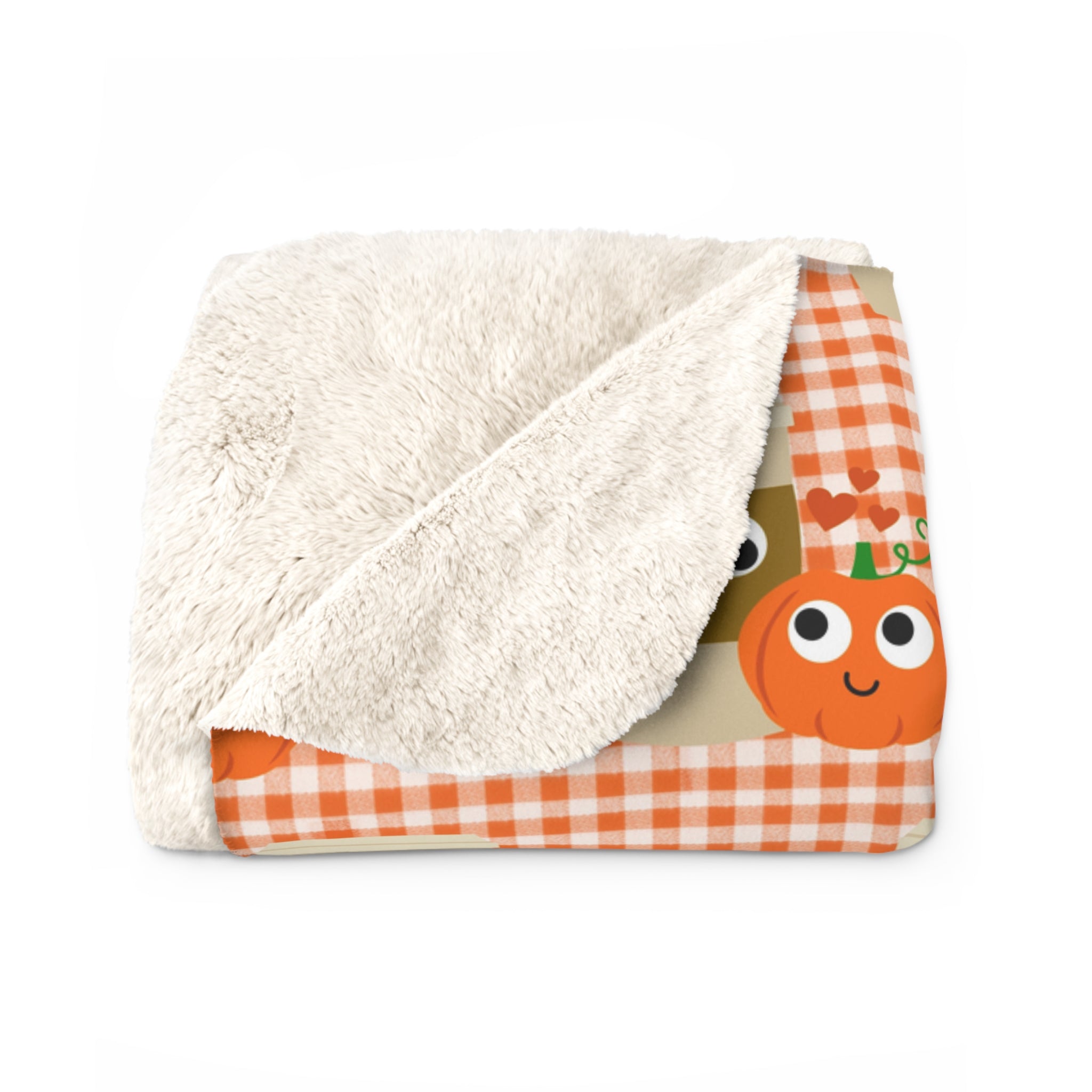 Pumpkin Spice Love Fall Autumn Sherpa Fleece Blanket