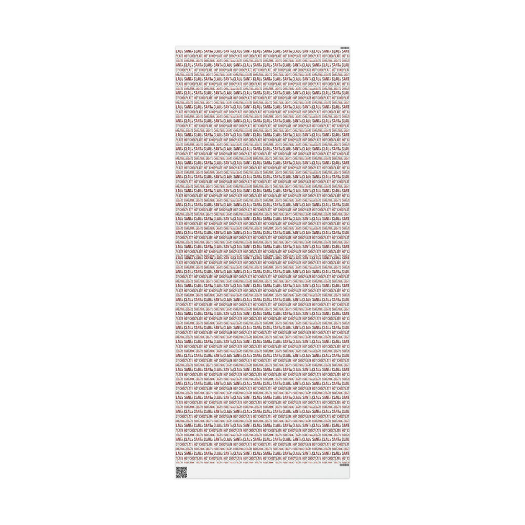 Santa Claus Reindeer Hot Chocolate Movies Christmas Lights Christmas Print Holiday Gift Wrap Paper - Glossy Or Matte