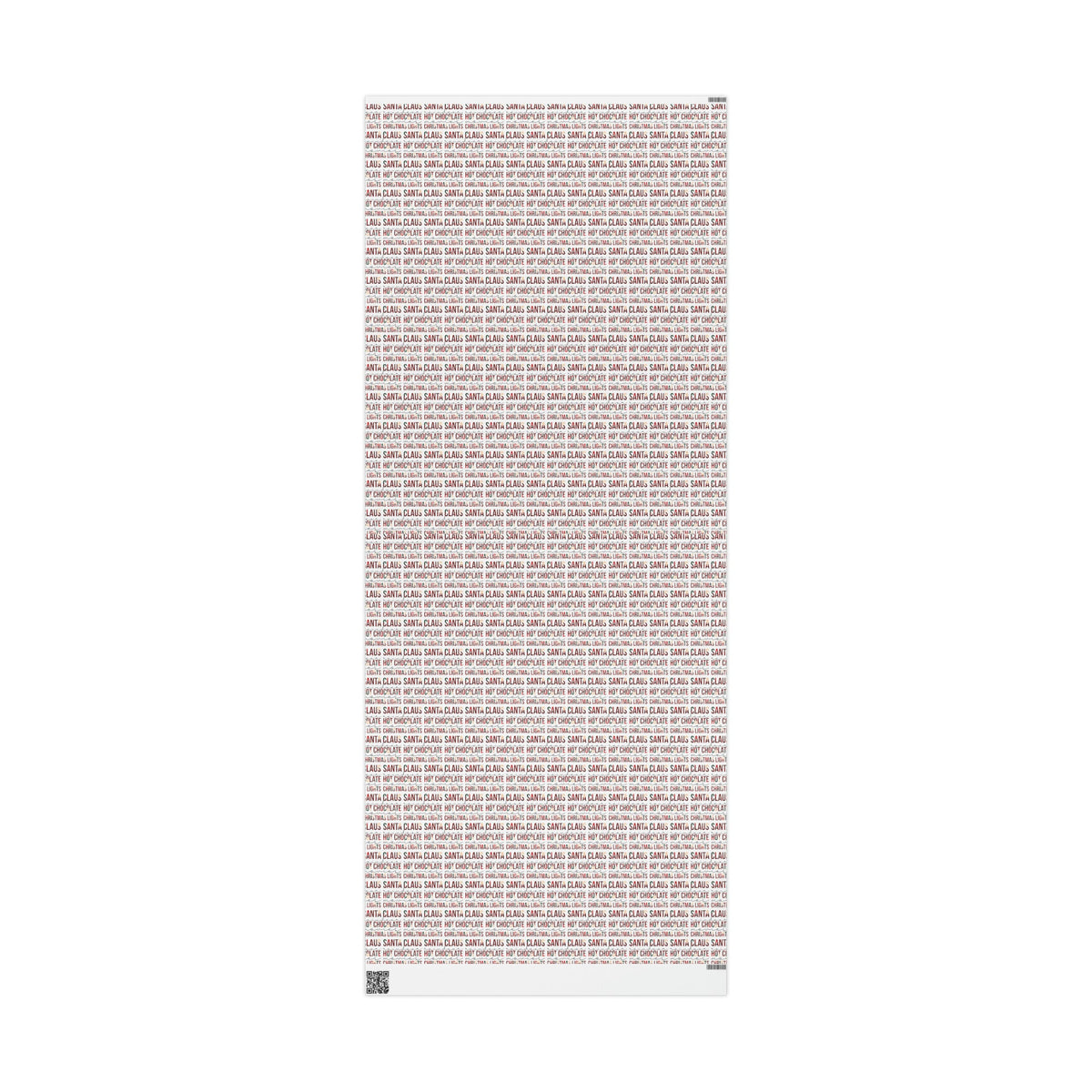 Santa Claus Reindeer Hot Chocolate Movies Christmas Lights Christmas Print Holiday Gift Wrap Paper - Glossy Or Matte