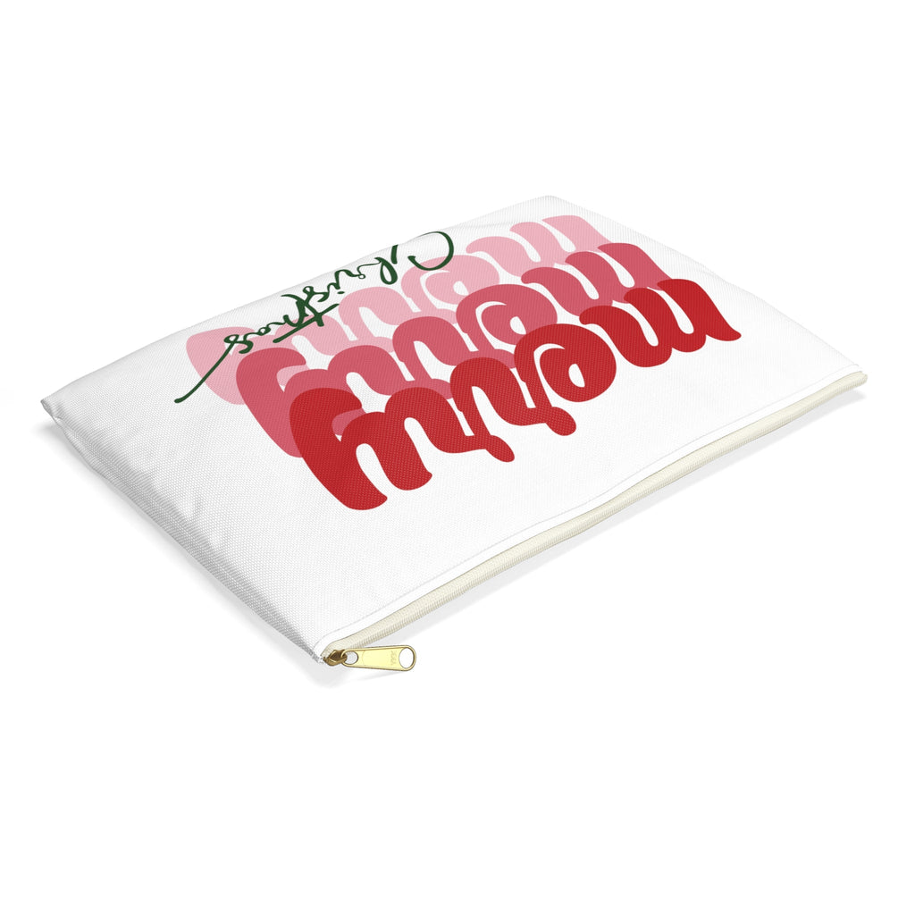 Merry Merry Merry Christmas Print Polyester Accessory Pouch Travel Bag