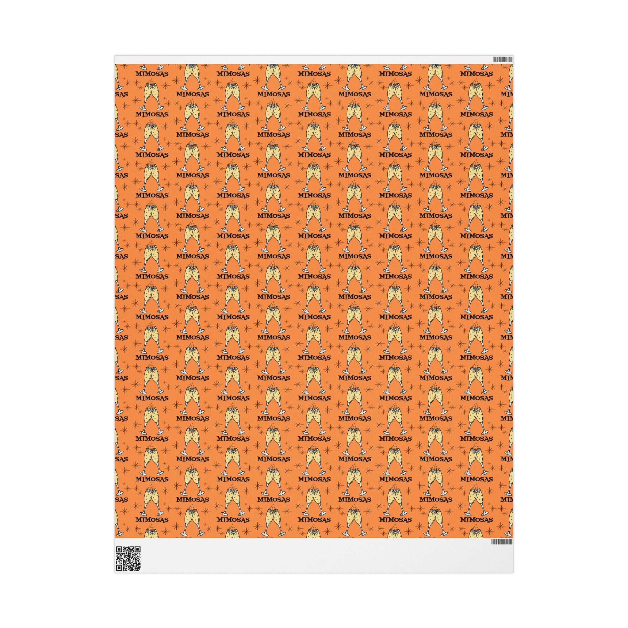 Mimosas Champagne Brunch Atomic Retro Style Holiday Gift Wrap Paper - Glossy Or Matte