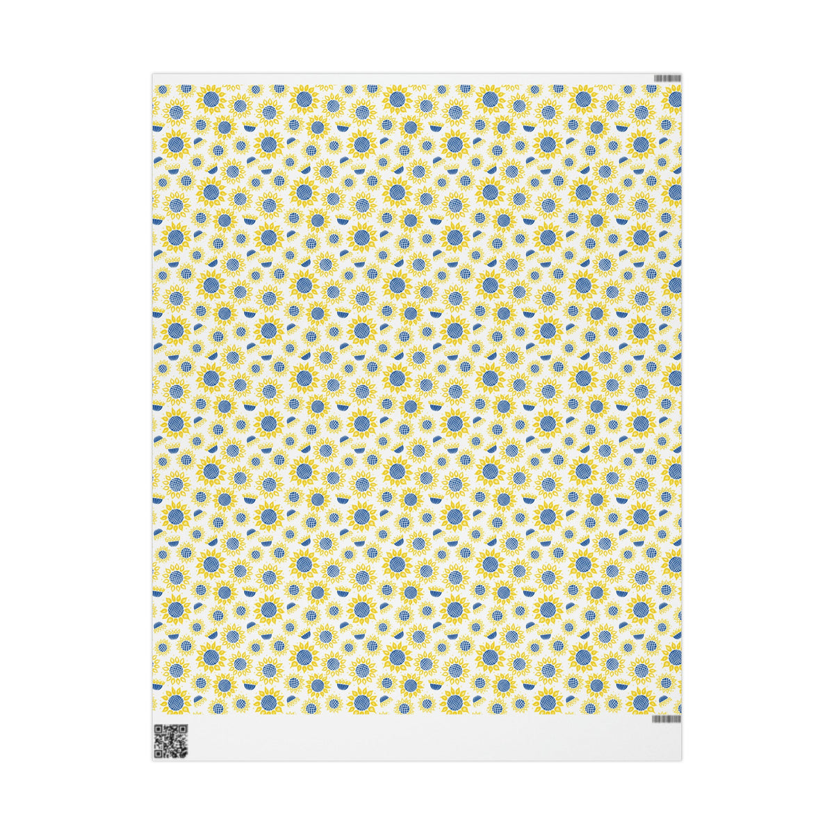 Ukranian Sunflowers Spring Print Holiday Gift Wrap Paper - Glossy Or Matte