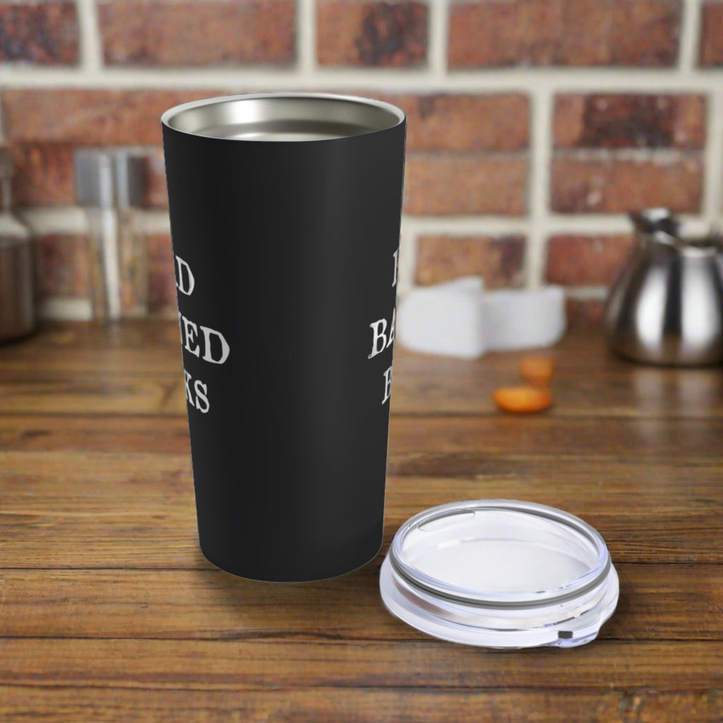 Read Banned Books Black Stainless Steel Travel Tumbler Mug 20 Oz