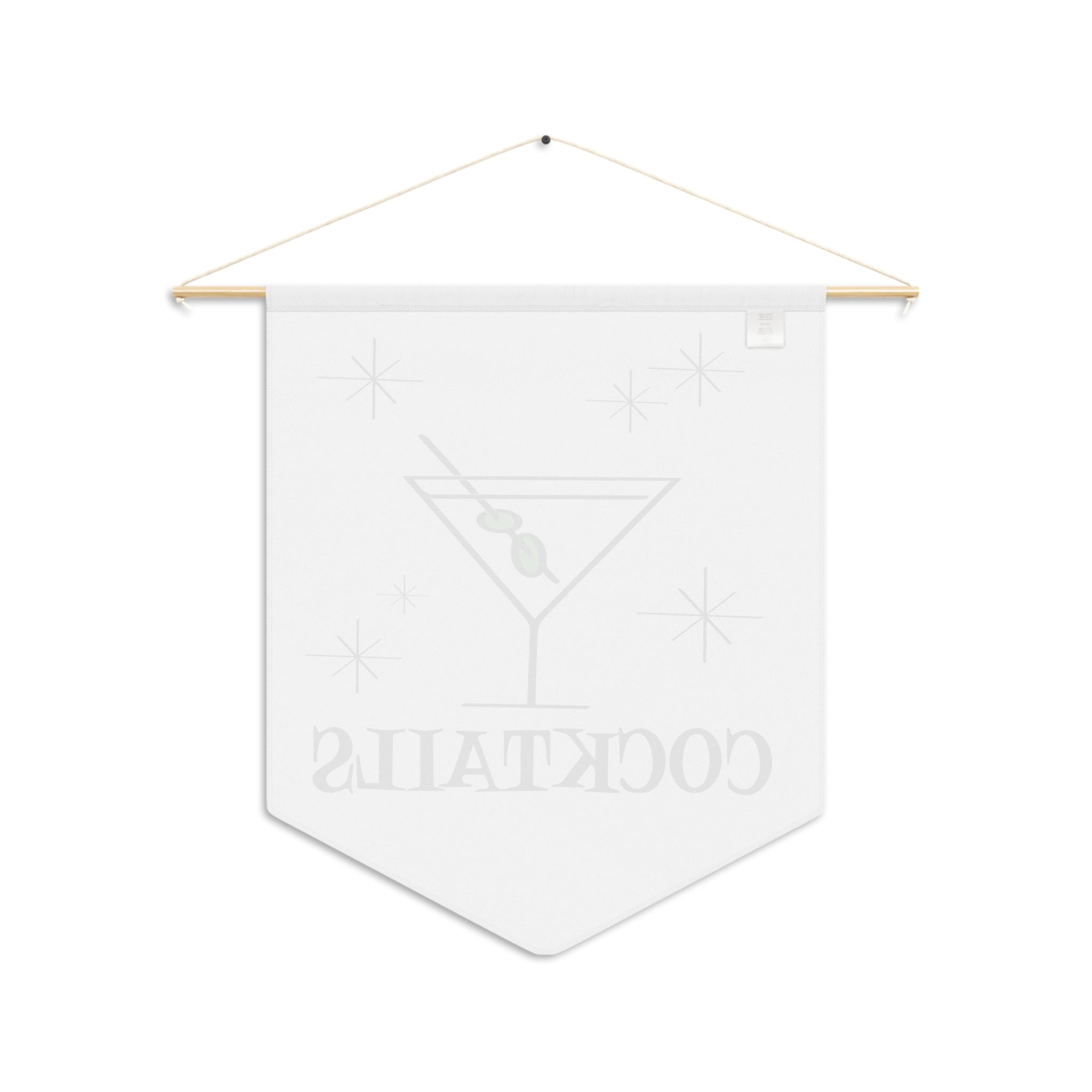 Martini Cocktails Mid Century Retro Style Wall Hanging Banner Flag