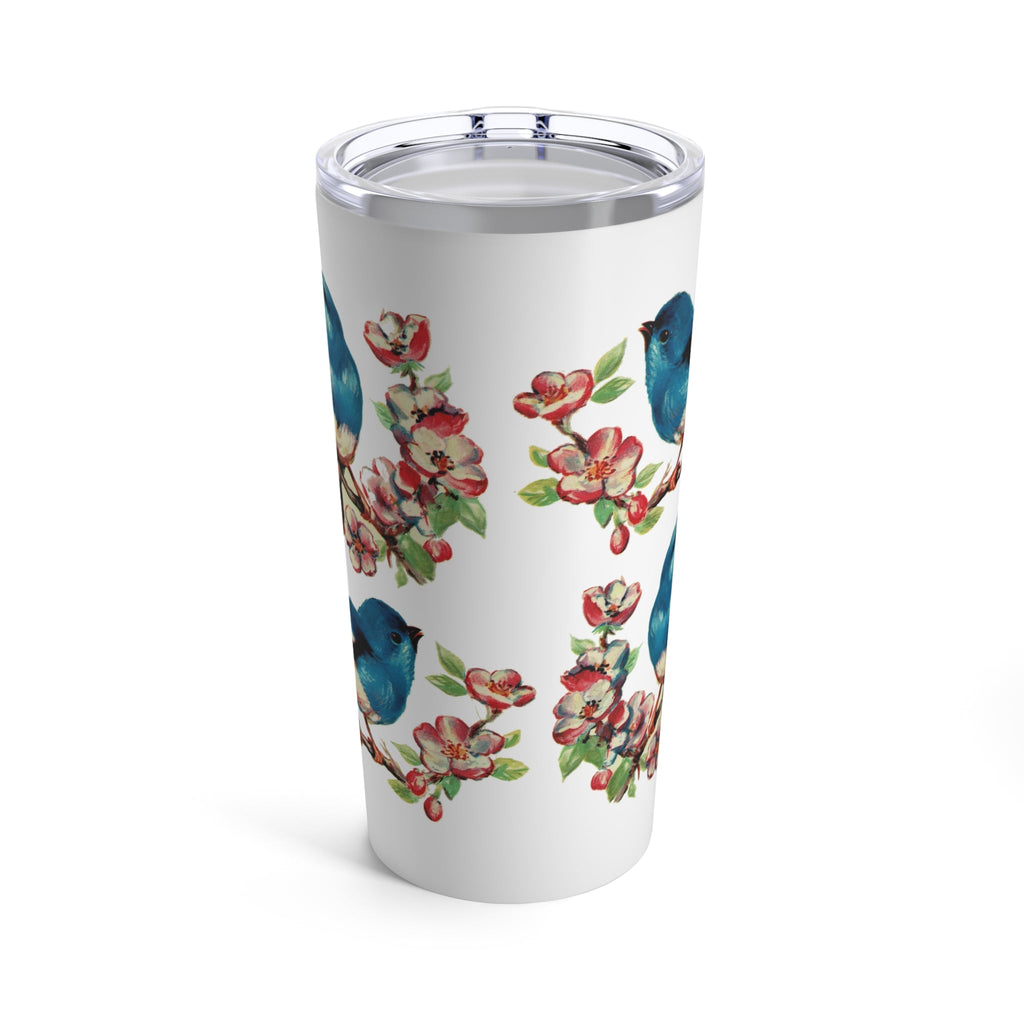 Retro Bluebirds Springs Stainless Steel Tumbler 20oz