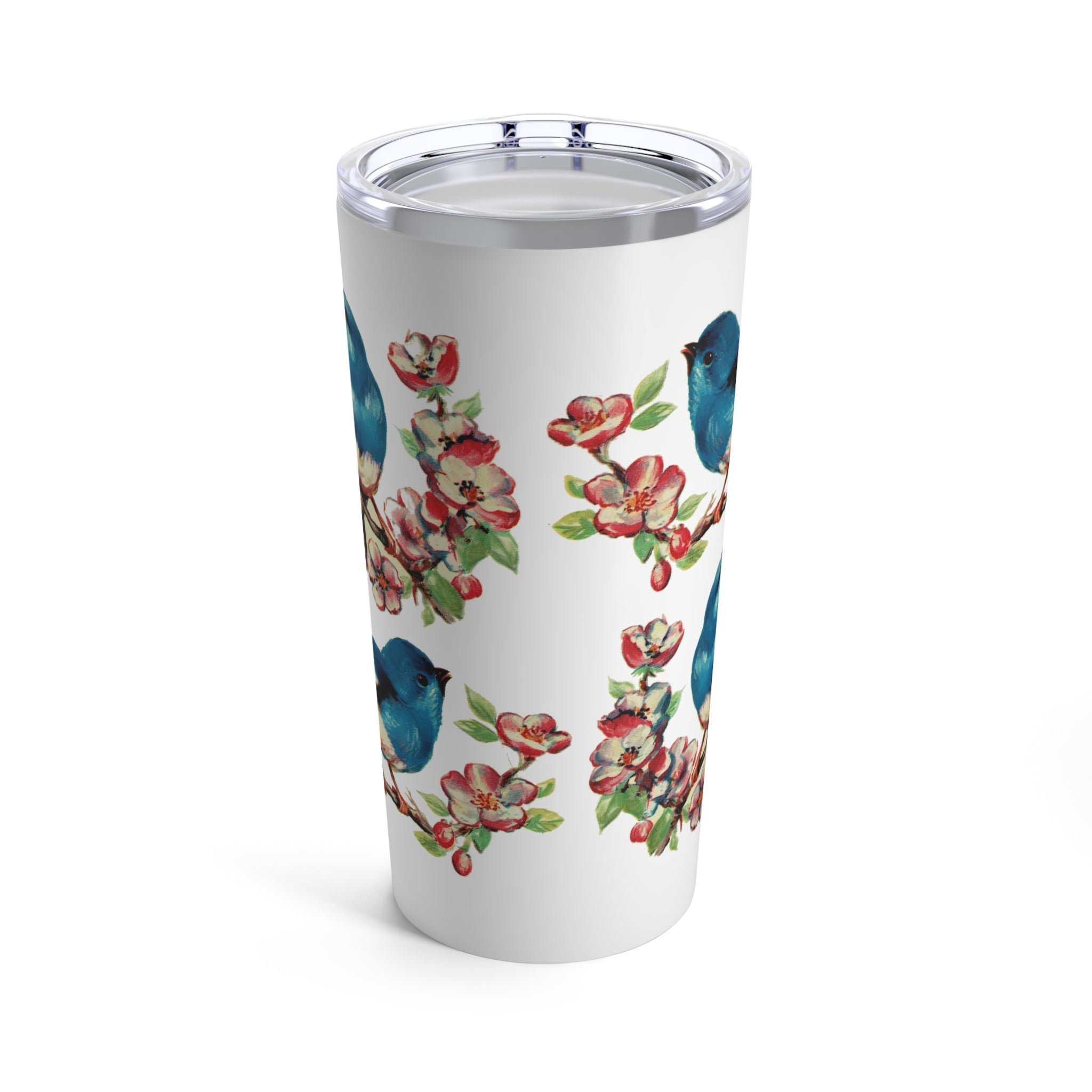Retro Bluebirds Springs Stainless Steel Tumbler 20oz