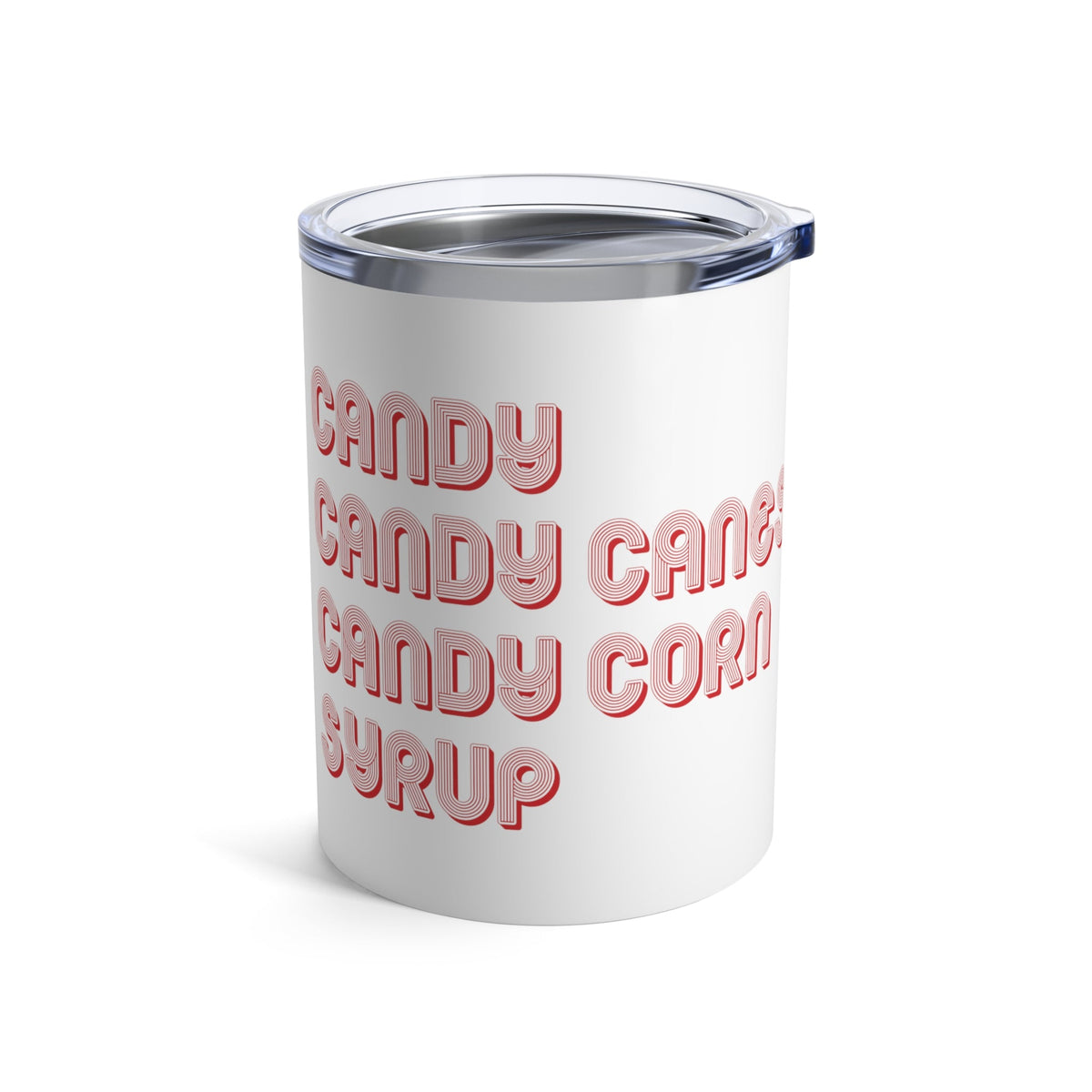 The Elf Four Main Food Groups Candy Candy Canes Candy Corn Syrup Christmas Elf Inspired Stainless Steel Tumbler 10oz