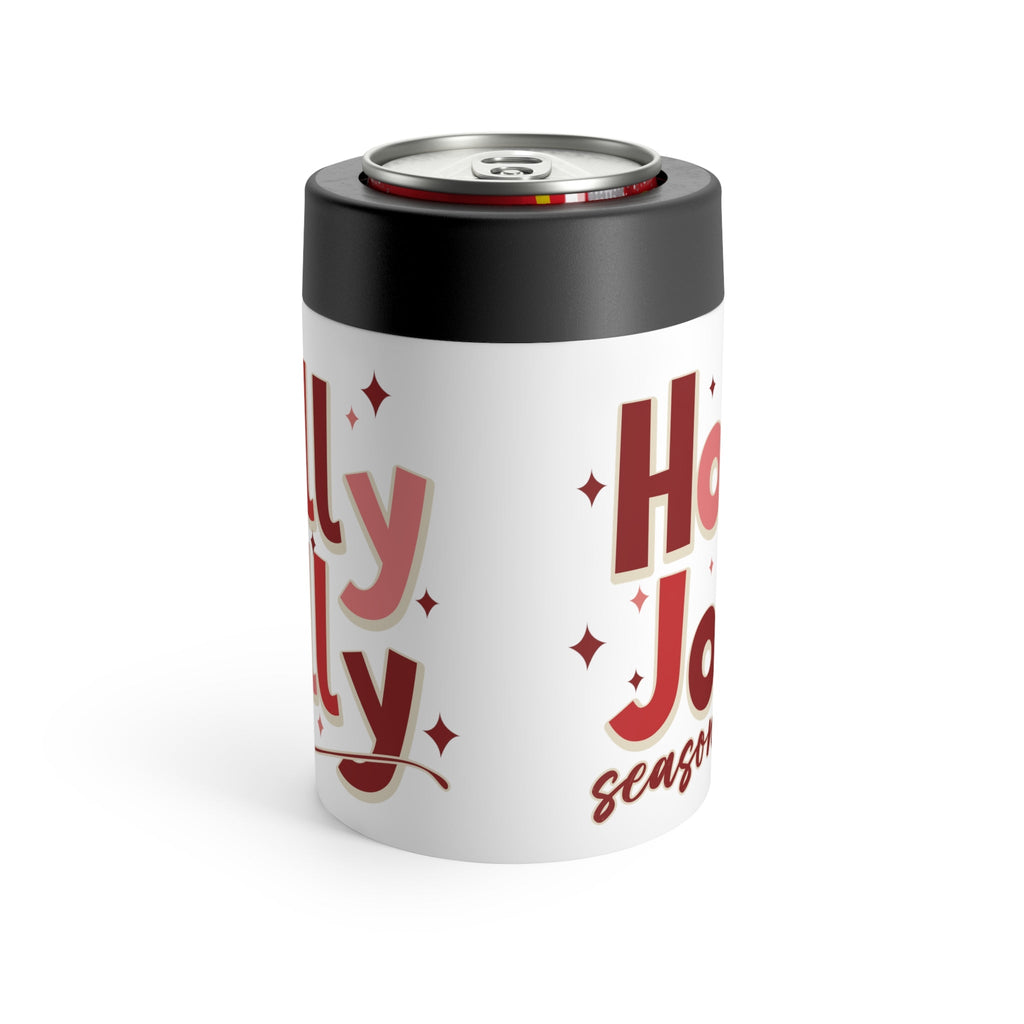 Holly Jolly Season Christmas Stainless Steel Can Holder