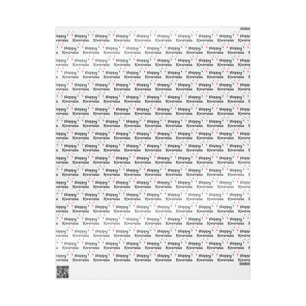 Happy Kwanzaa Starburst Atomic Retro Style Holiday Gift Wrap Paper - Glossy Or Matte