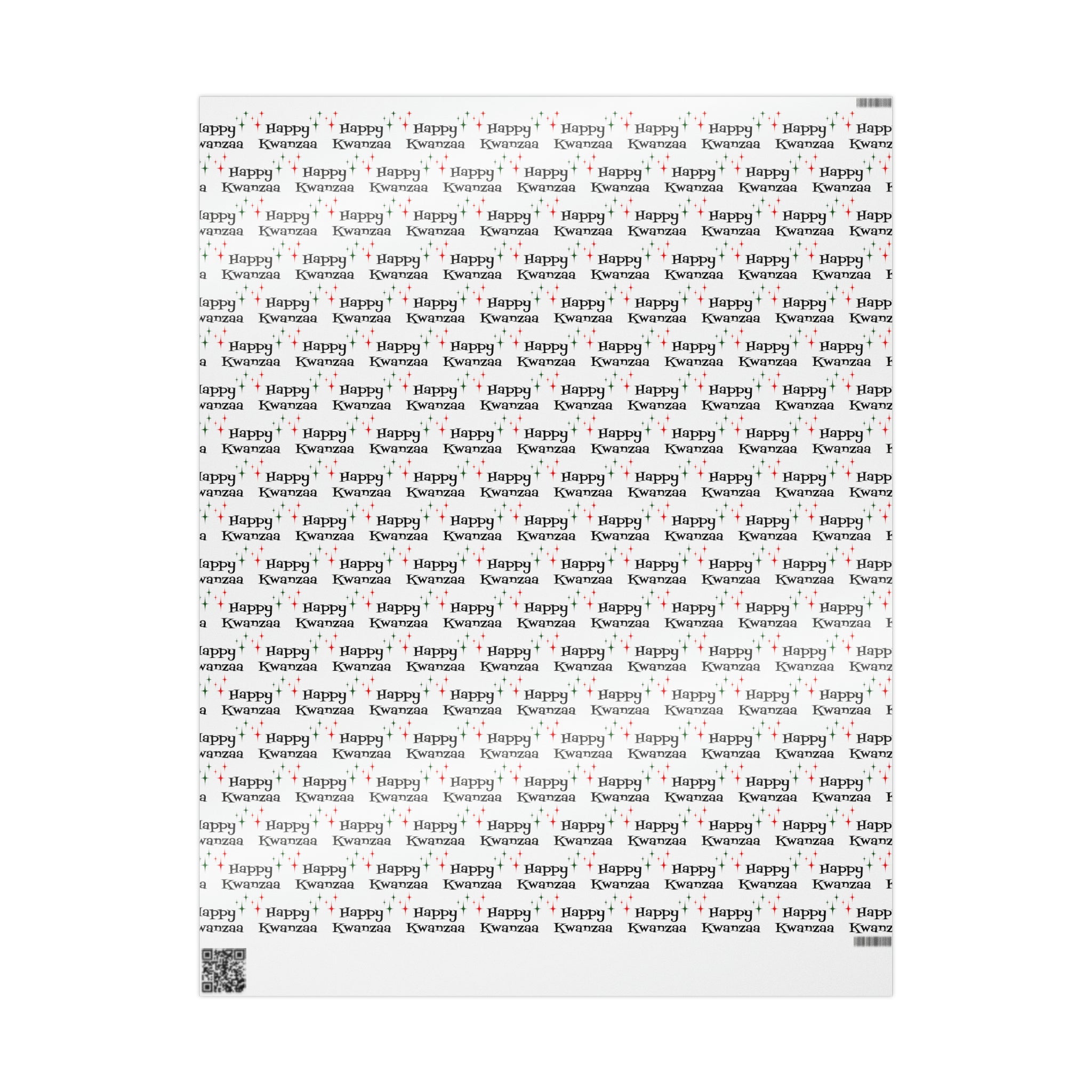 Happy Kwanzaa Starburst Atomic Retro Style Holiday Gift Wrap Paper - Glossy Or Matte