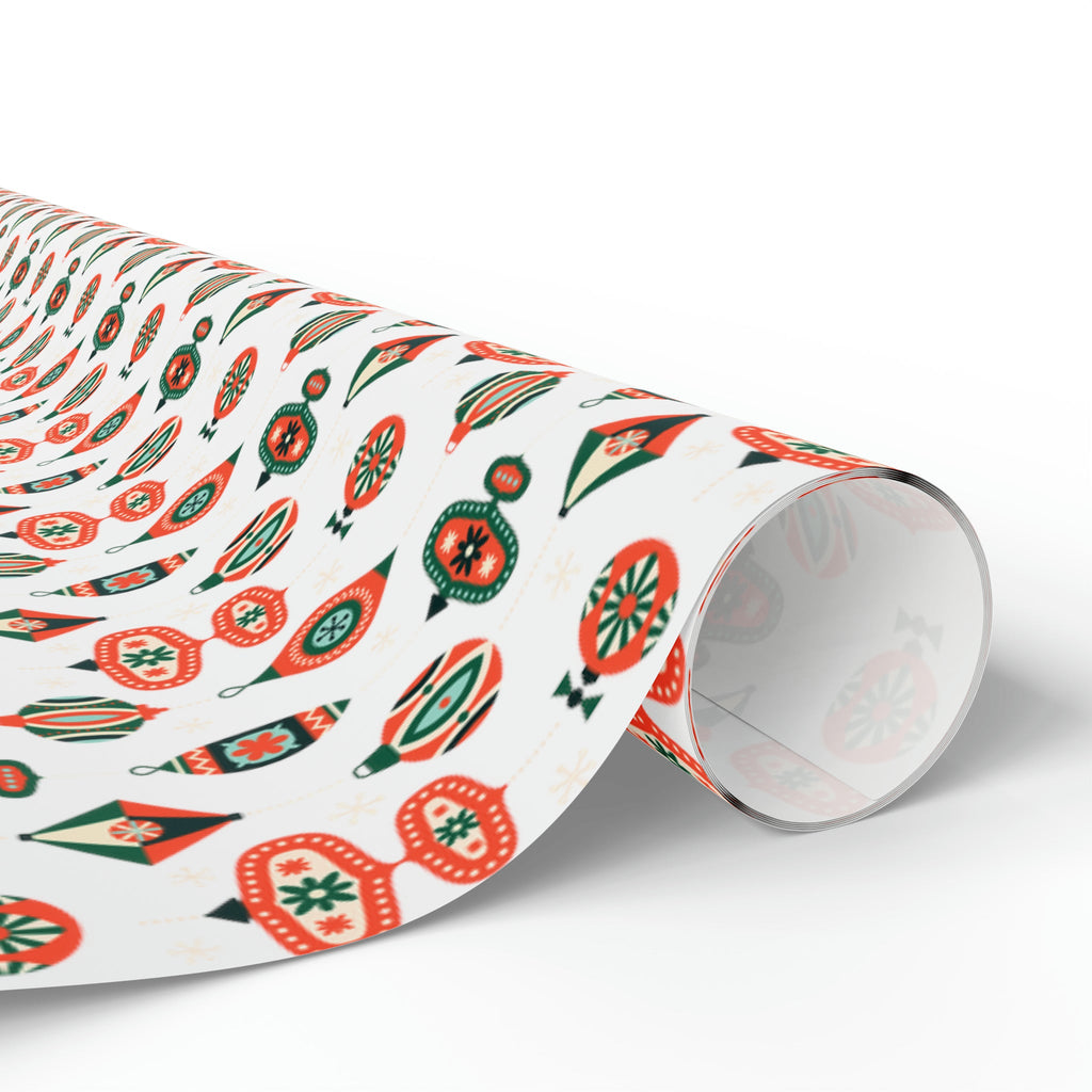 Atomic Retro Christmas Ornaments Atomic Retro Style Christmas Holiday Gift Wrap Paper - Glossy Or Matte