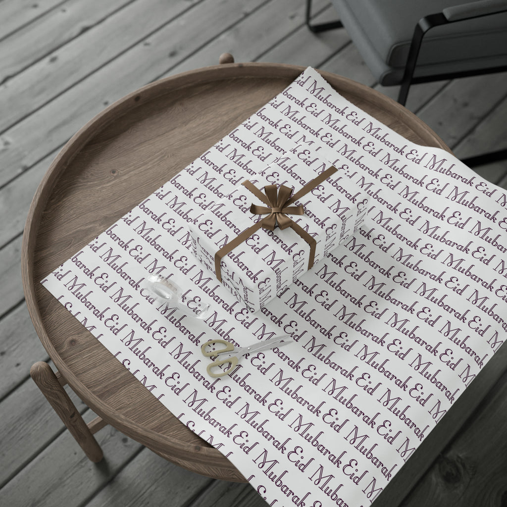 Eid Mubarak Holiday Gift Wrap Paper - Glossy Or Matte