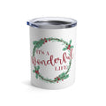 It's A Wonderful Life Wreath Christmas Stainless Steel Tumbler 10oz
